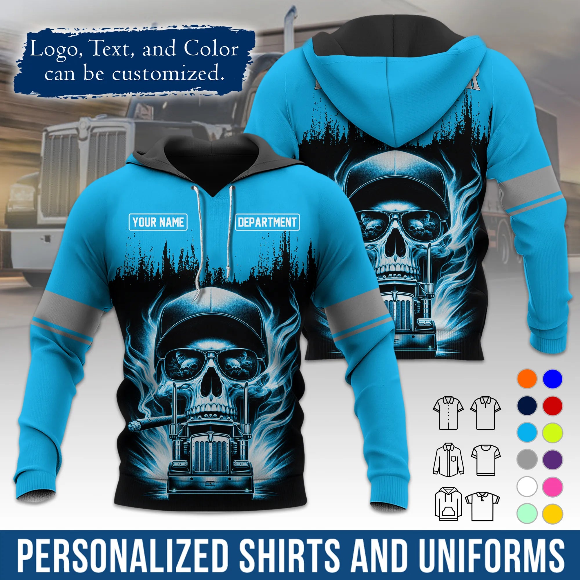 Custom Logo Trucker Apparel, Bulk Order Available, Personalized Gift for Trucking Business TRD01