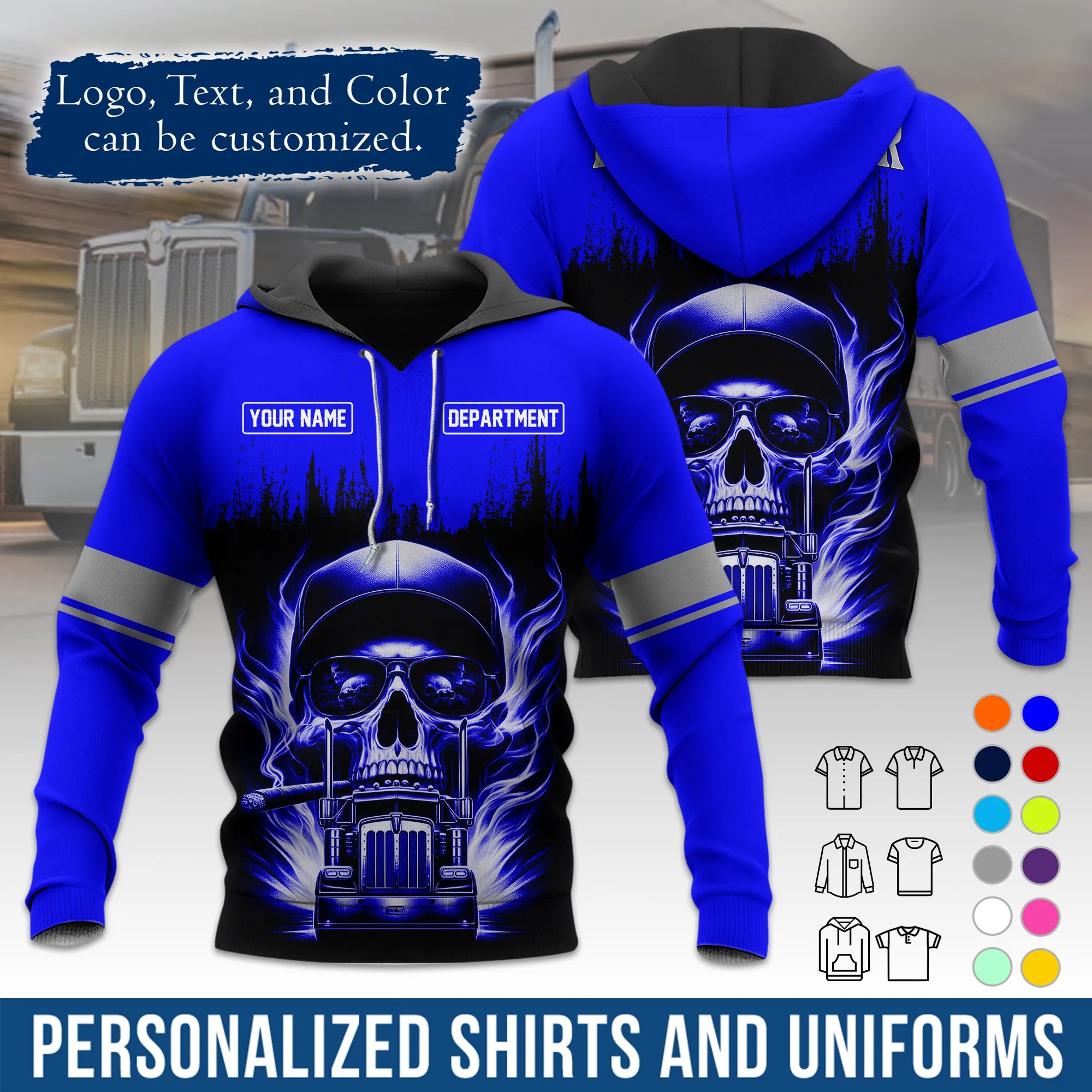 Custom Logo Trucker Apparel, Bulk Order Available, Personalized Gift for Trucking Business TRD01