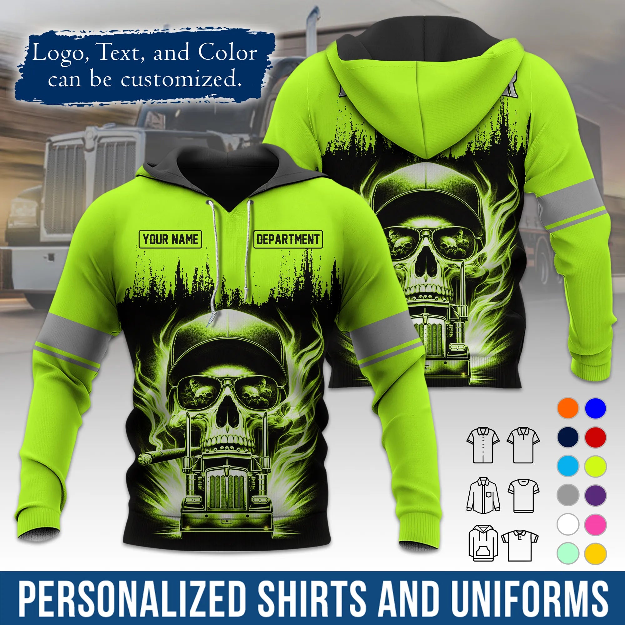 Custom Logo Trucker Apparel, Bulk Order Available, Personalized Gift for Trucking Business TRD01