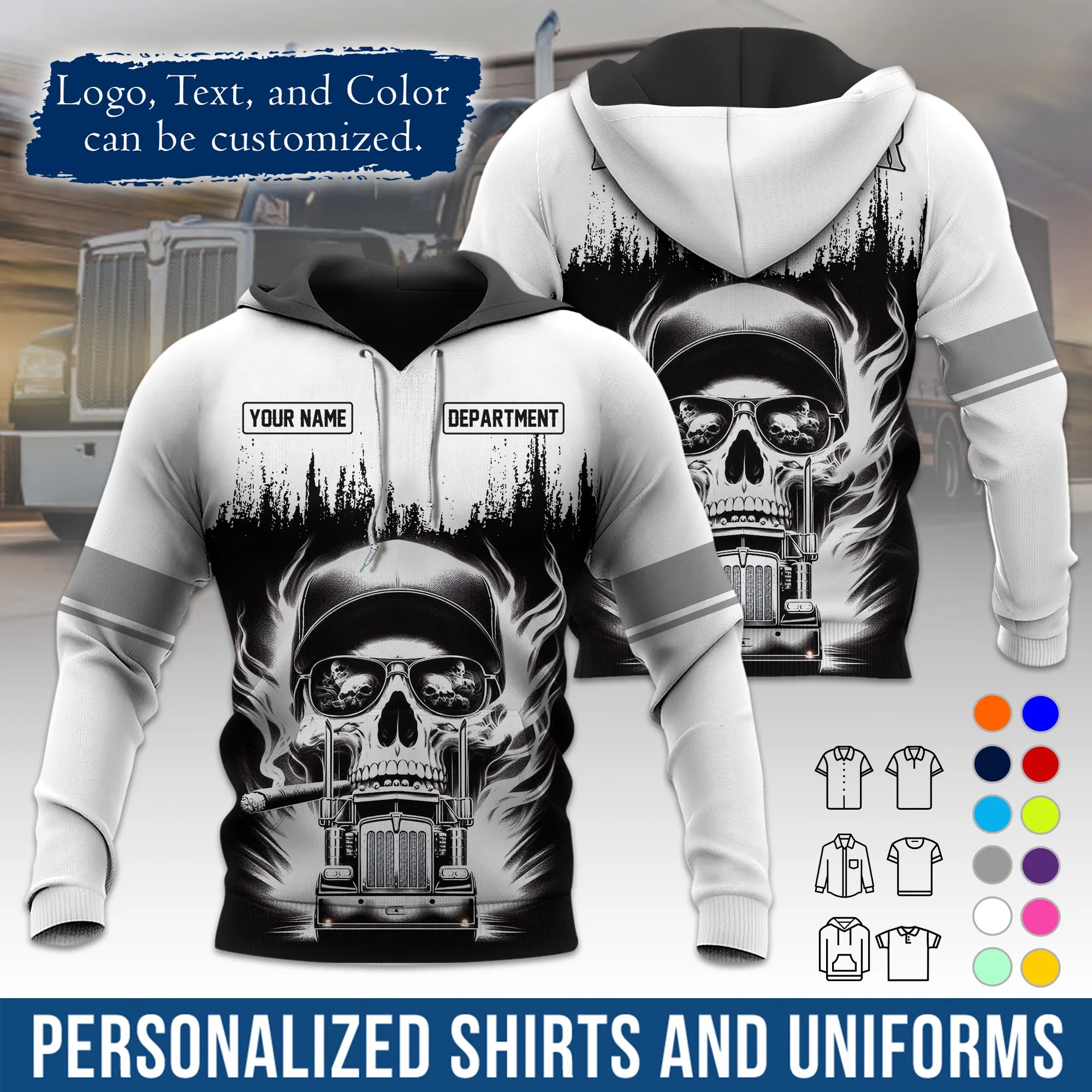 Custom Logo Trucker Apparel, Bulk Order Available, Personalized Gift for Trucking Business TRD01