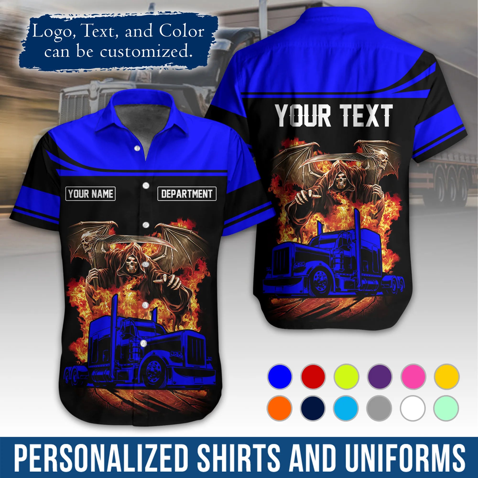 Custom Logo Trucker Apparel, Bulk Order Available, Personalized Gift for Trucking Business TRD04