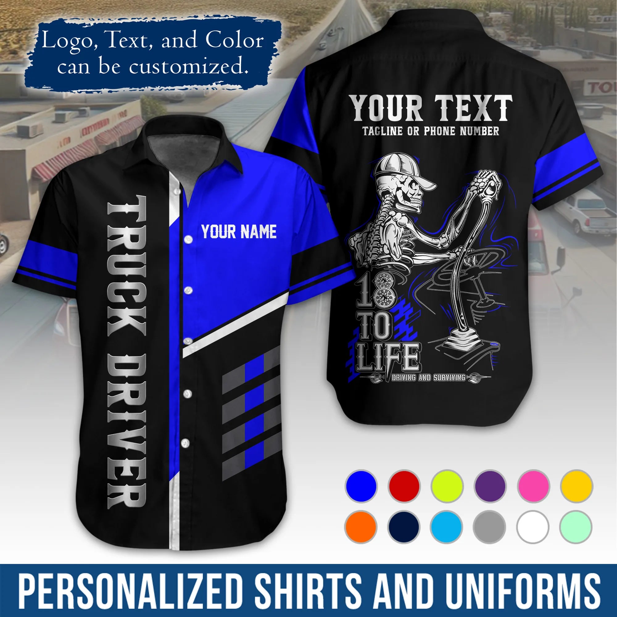 Custom Logo Trucker Apparel, Bulk Order Available, Personalized Gift for Trucking Business TRD08