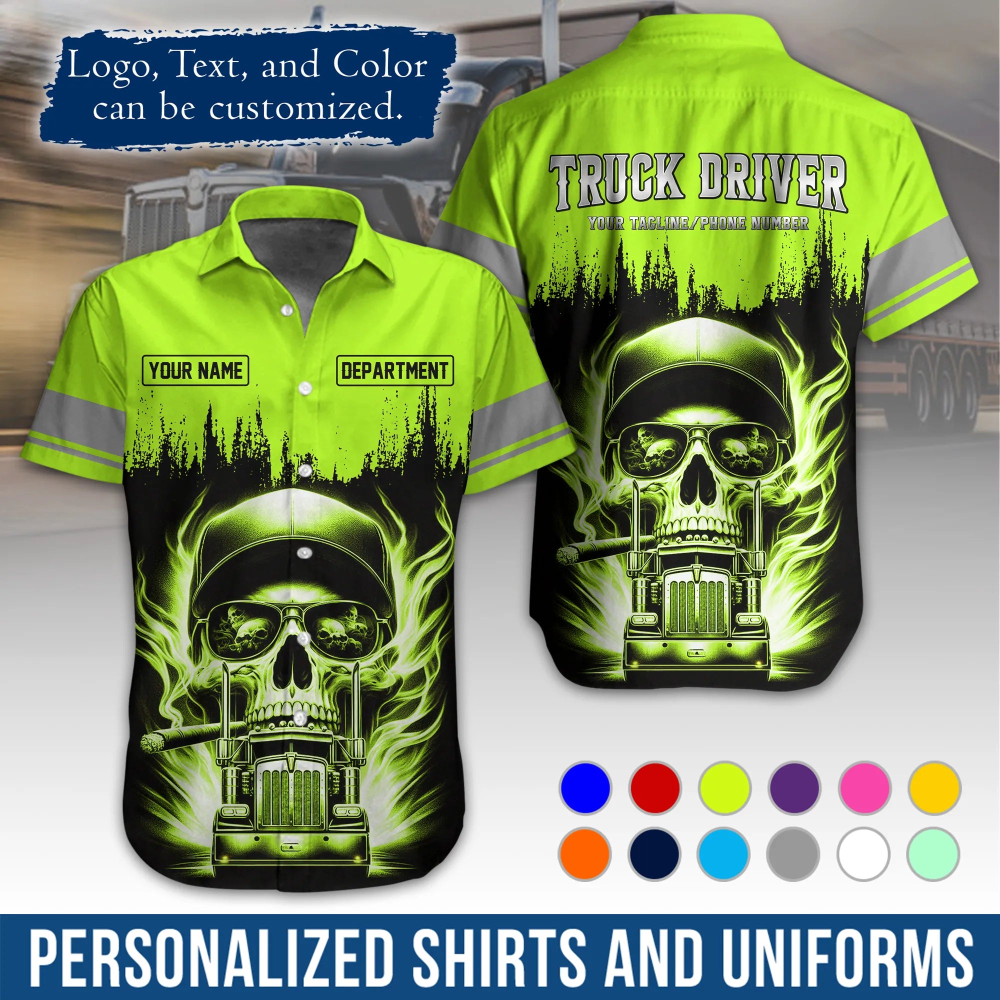 Custom Logo Trucker Apparel, Bulk Order Available, Personalized Gift for Trucking Business TRD01