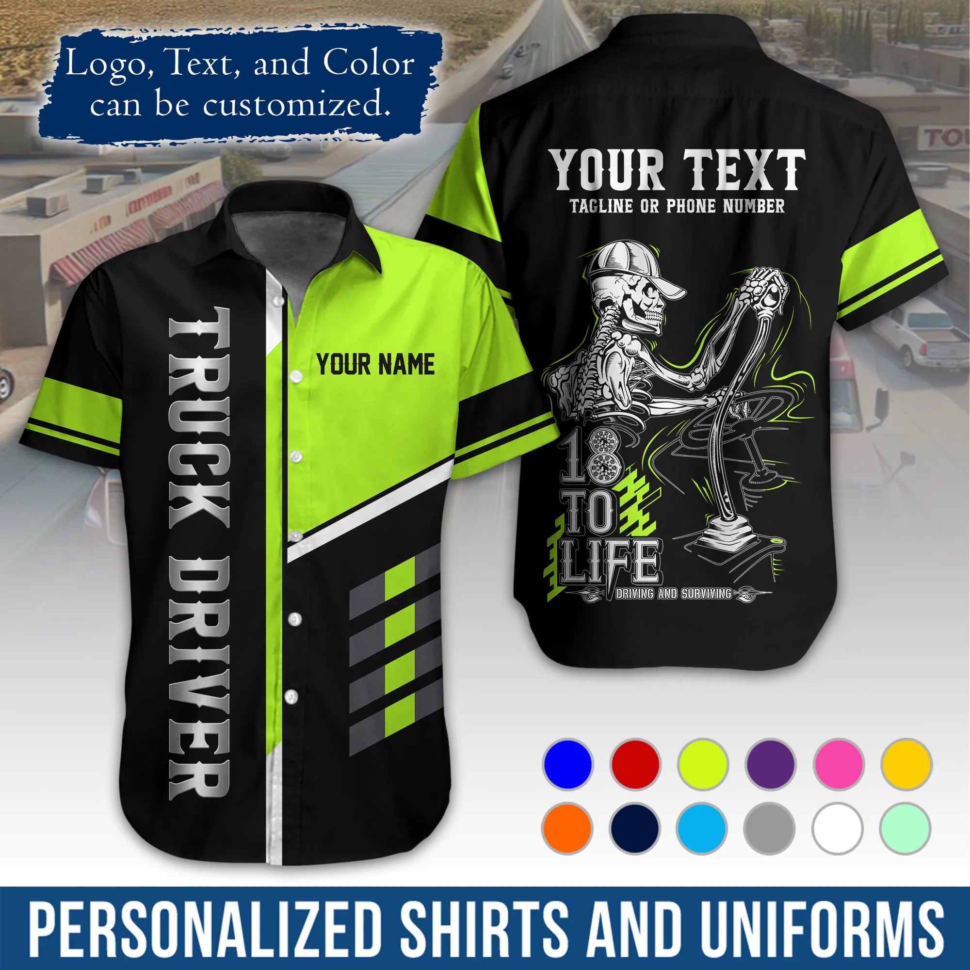 Custom Logo Trucker Apparel, Bulk Order Available, Personalized Gift for Trucking Business TRD08