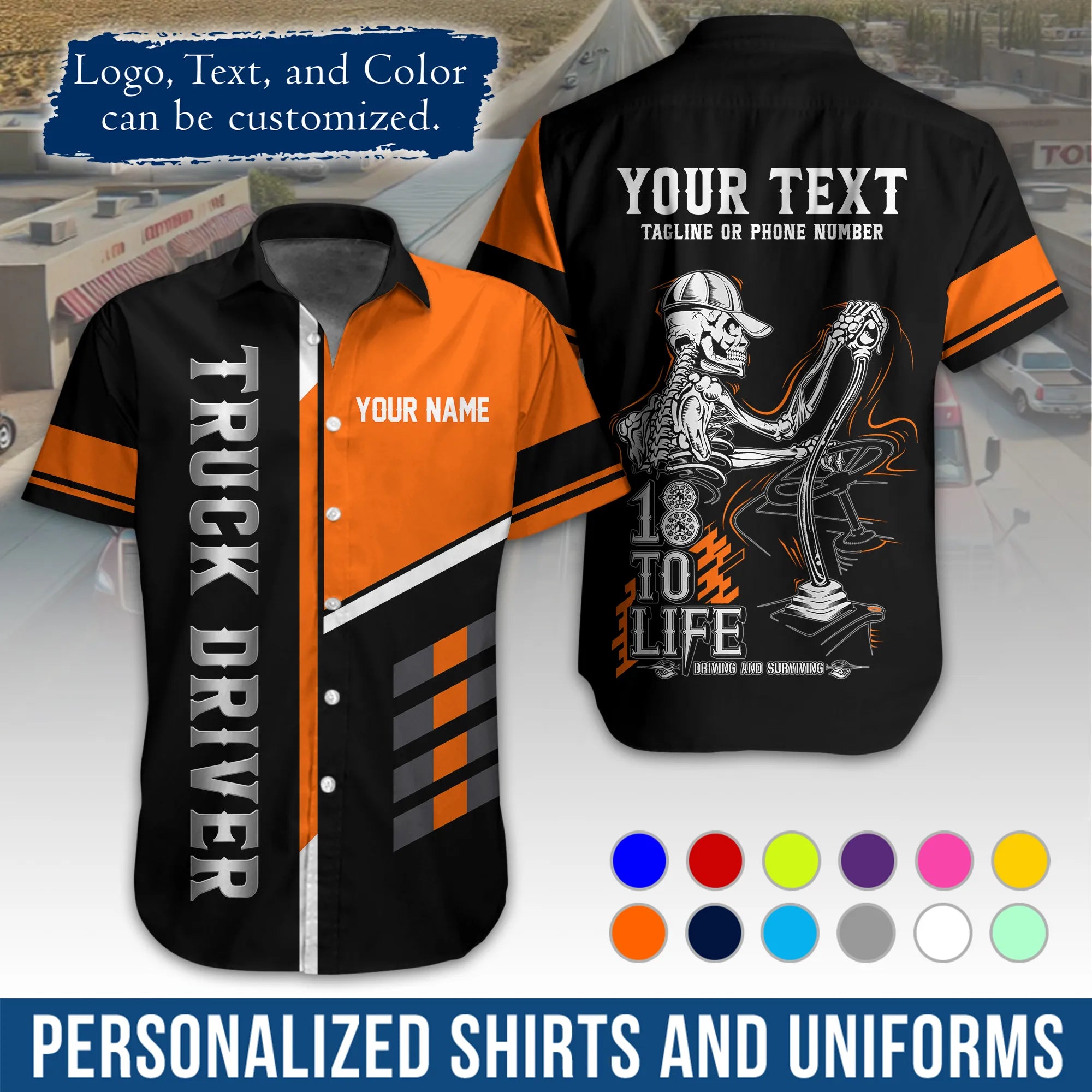 Custom Logo Trucker Apparel, Bulk Order Available, Personalized Gift for Trucking Business TRD08