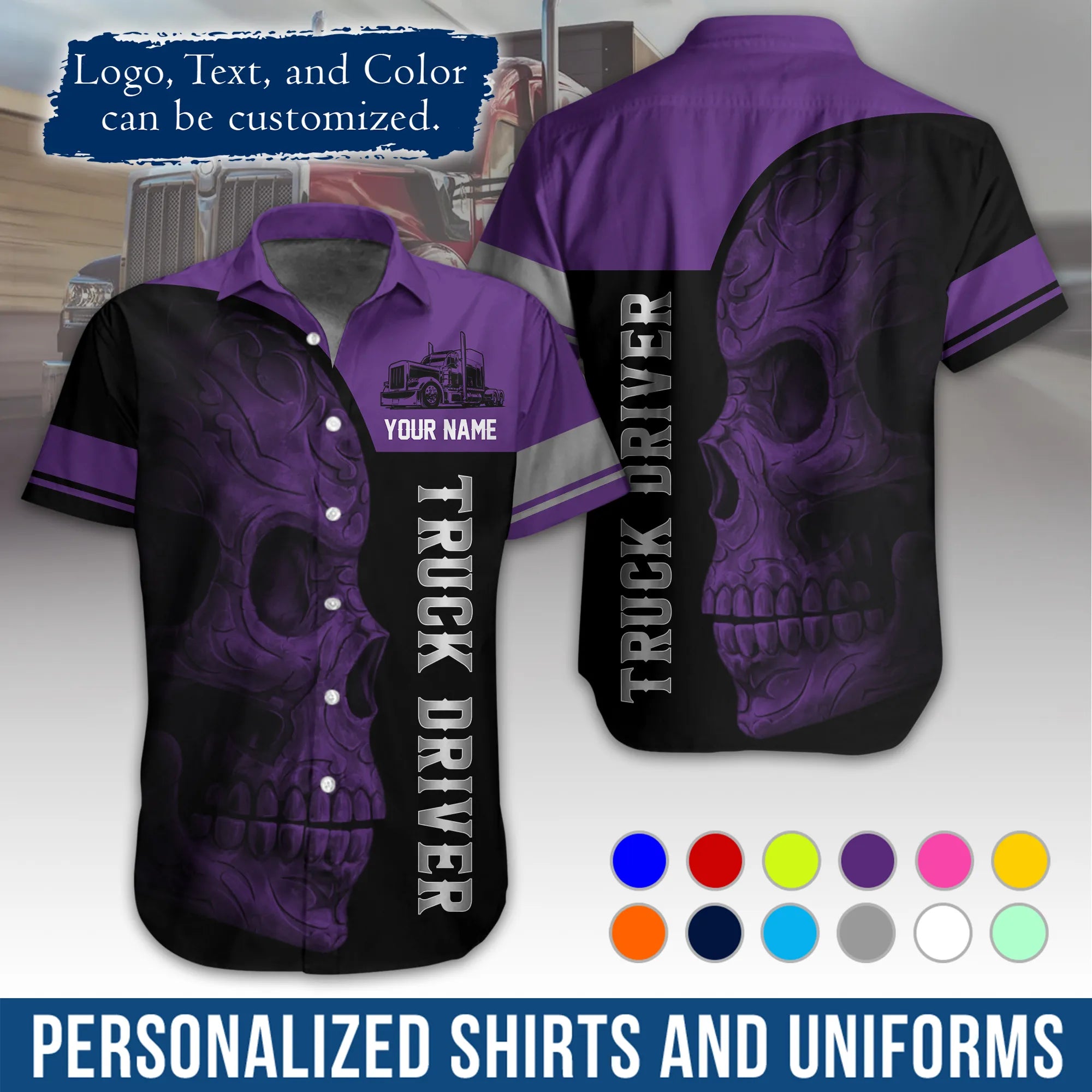 Custom Logo Trucker Apparel, Bulk Order Available, Personalized Gift for Trucking Business TRD07