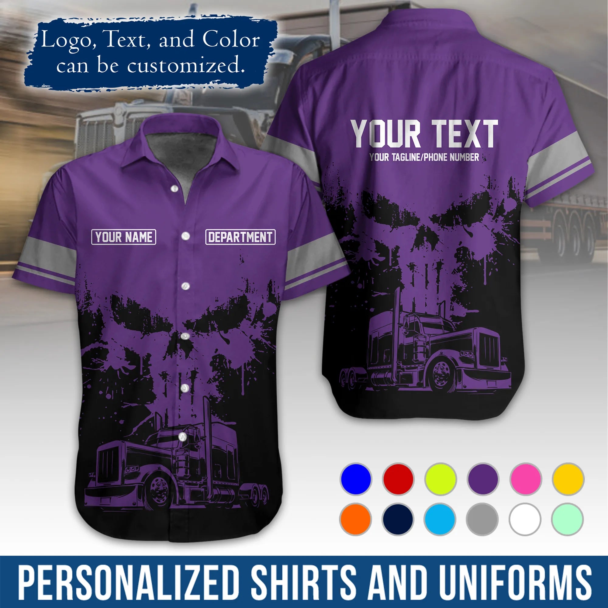 Custom Logo Trucker Apparel, Bulk Order Available, Personalized Gift for Trucking Business TRD05