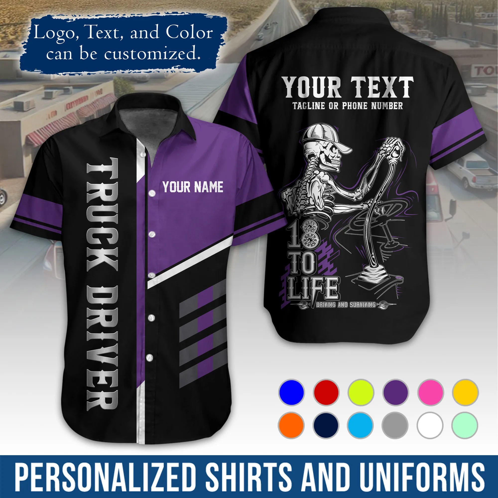 Custom Logo Trucker Apparel, Bulk Order Available, Personalized Gift for Trucking Business TRD08