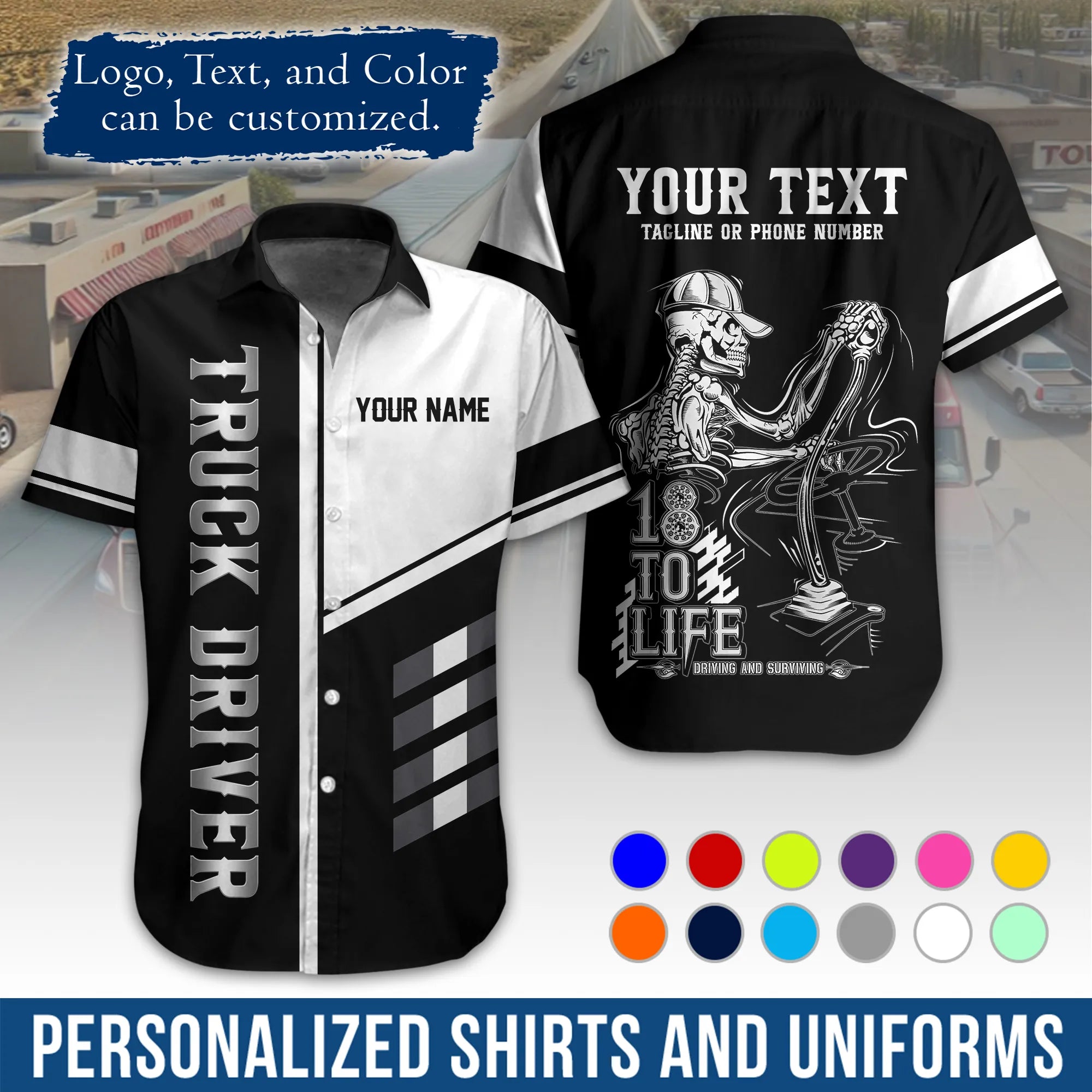 Custom Logo Trucker Apparel, Bulk Order Available, Personalized Gift for Trucking Business TRD08