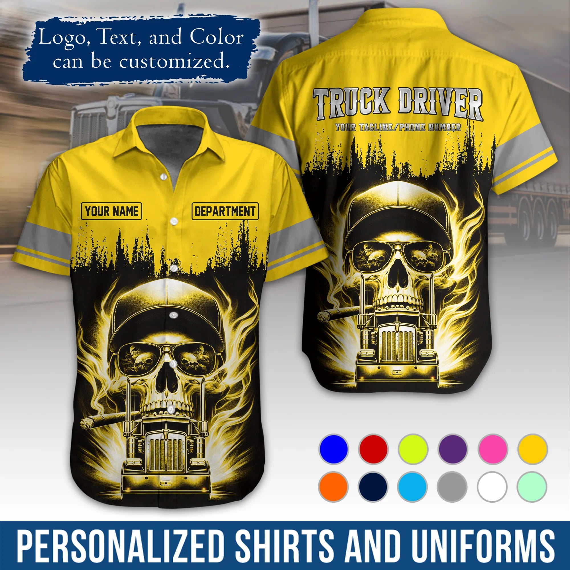 Custom Logo Trucker Apparel, Bulk Order Available, Personalized Gift for Trucking Business TRD01