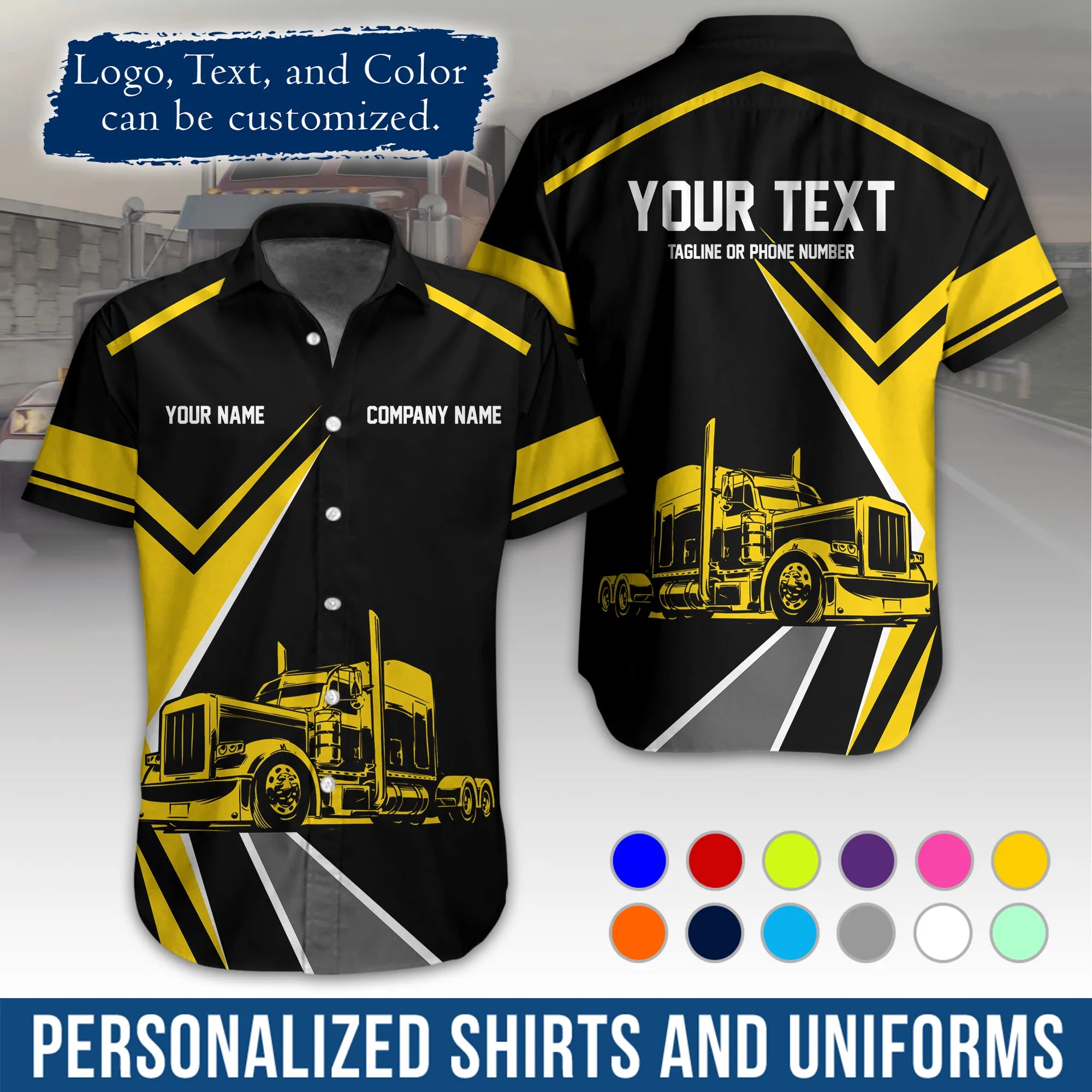 Custom Logo Trucker Apparel, Bulk Order Available, Personalized Gift for Trucking Business TRD06