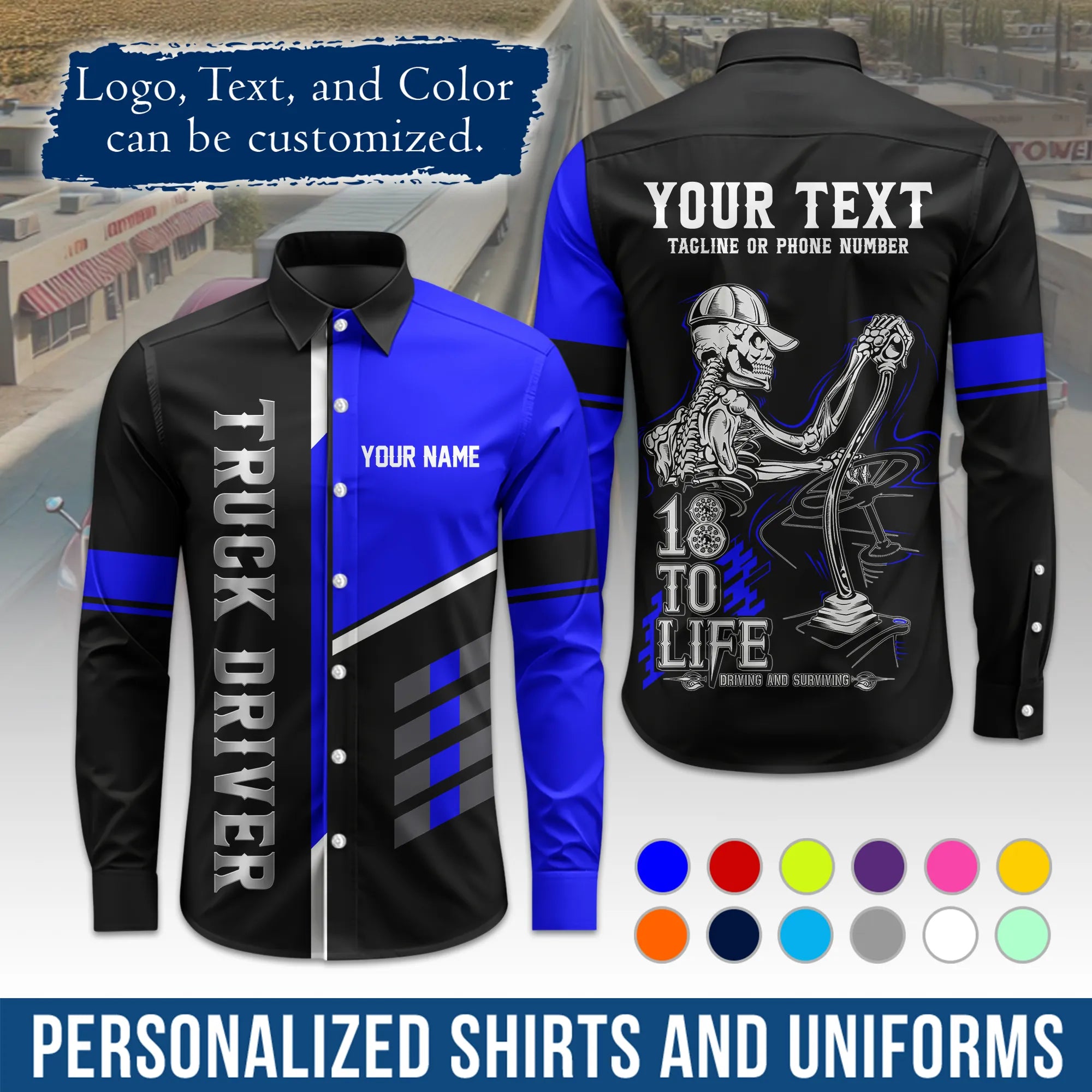 Custom Logo Trucker Apparel, Bulk Order Available, Personalized Gift for Trucking Business TRD08