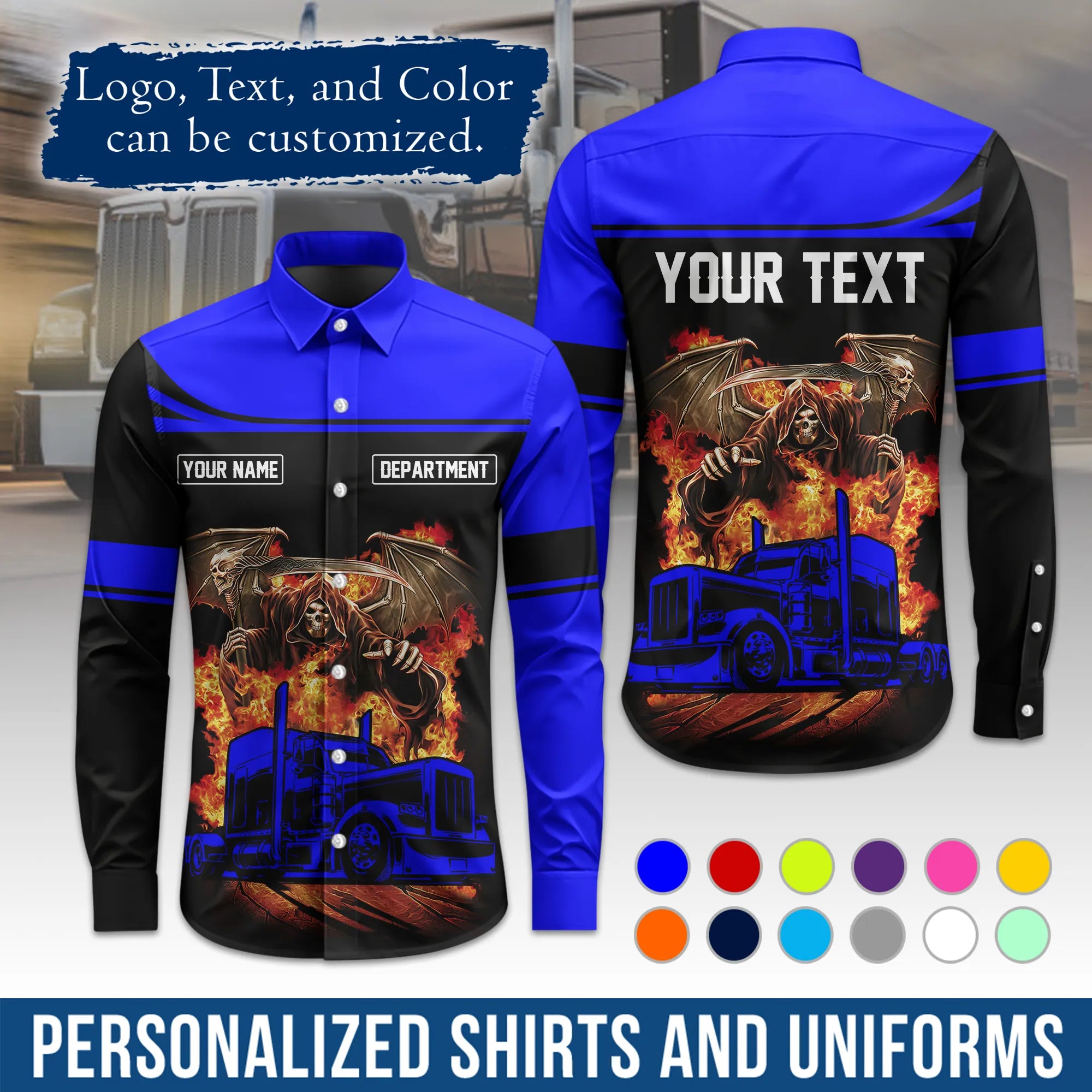 Custom Logo Trucker Apparel, Bulk Order Available, Personalized Gift for Trucking Business TRD04