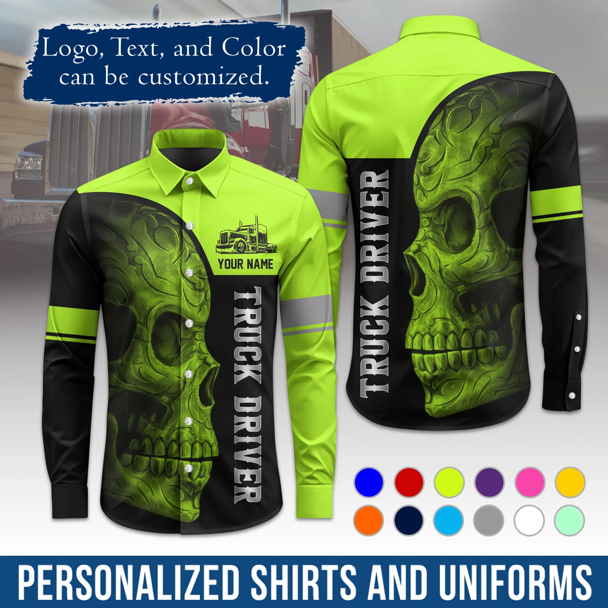 Custom Logo Trucker Apparel, Bulk Order Available, Personalized Gift for Trucking Business TRD07