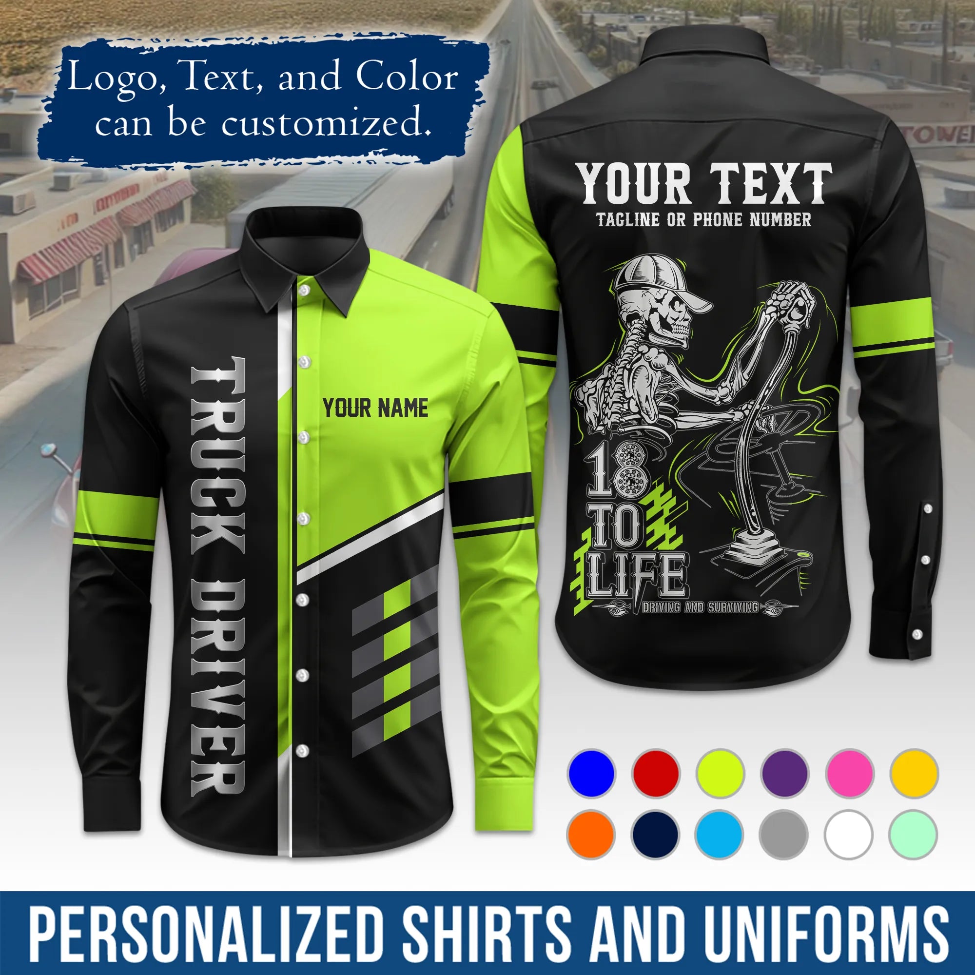 Custom Logo Trucker Apparel, Bulk Order Available, Personalized Gift for Trucking Business TRD08