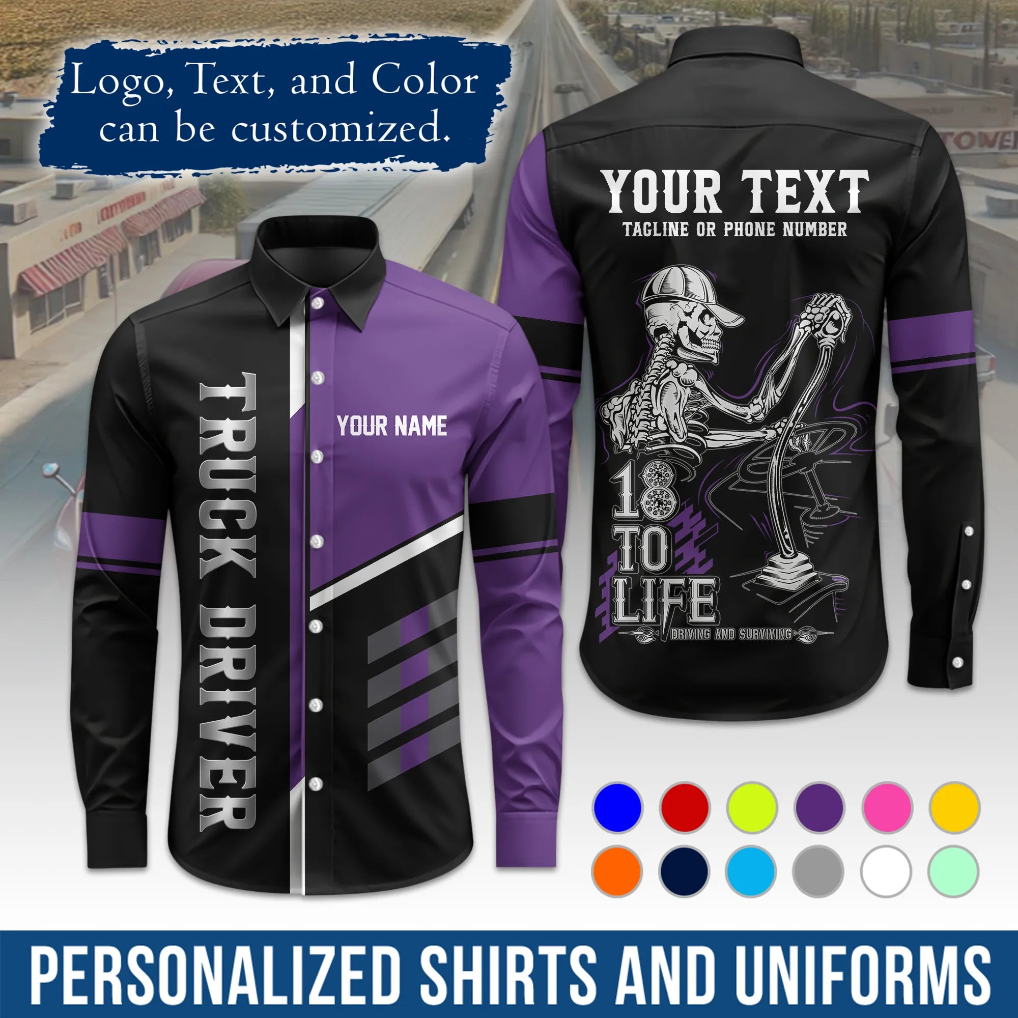 Custom Logo Trucker Apparel, Bulk Order Available, Personalized Gift for Trucking Business TRD08