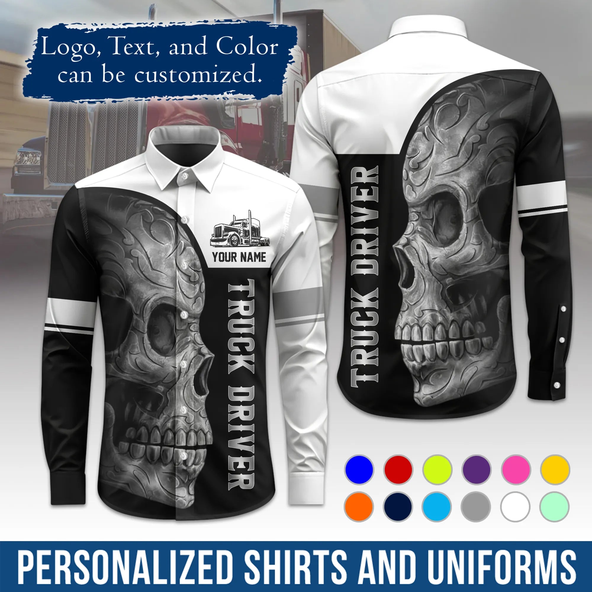 Custom Logo Trucker Apparel, Bulk Order Available, Personalized Gift for Trucking Business TRD07