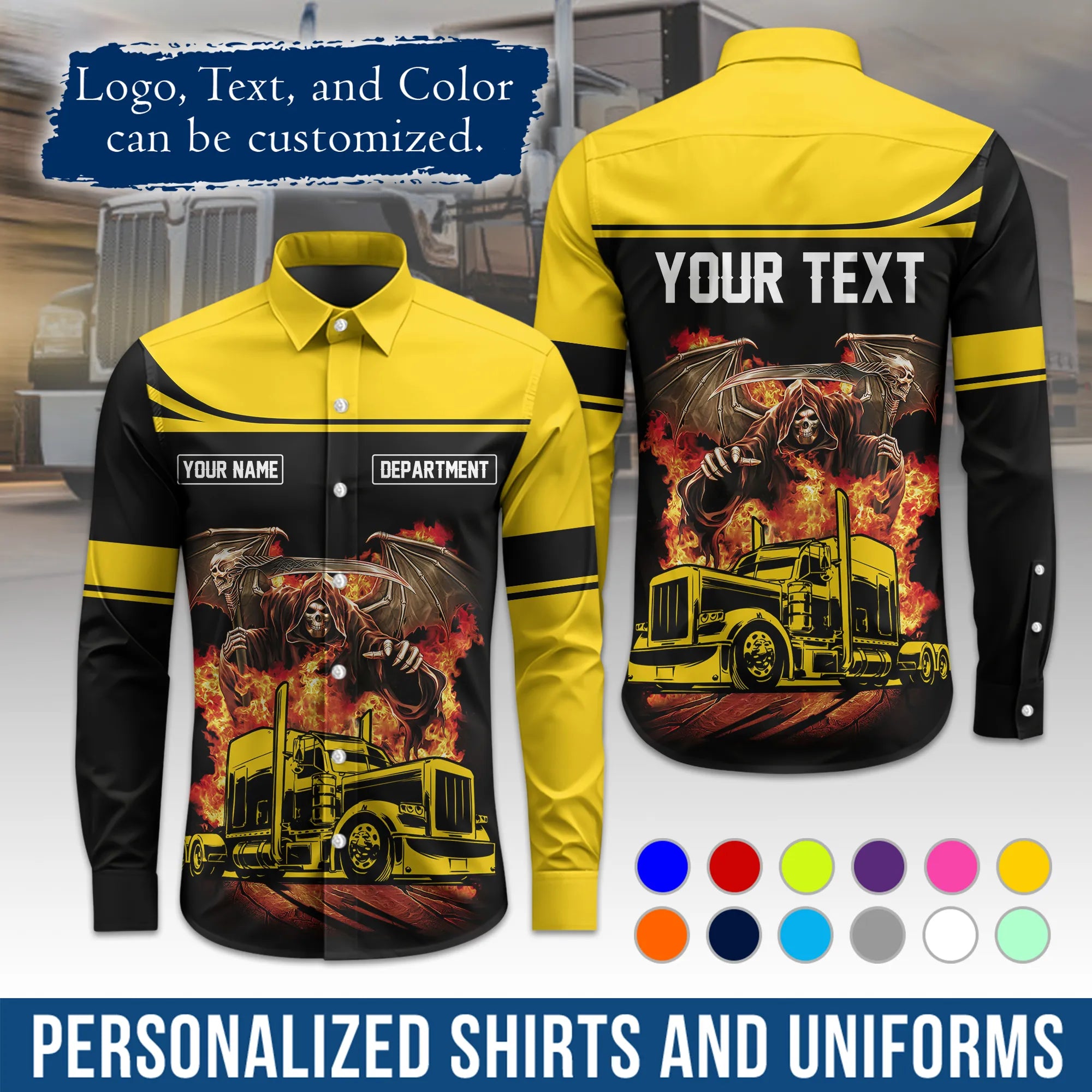 Custom Logo Trucker Apparel, Bulk Order Available, Personalized Gift for Trucking Business TRD04