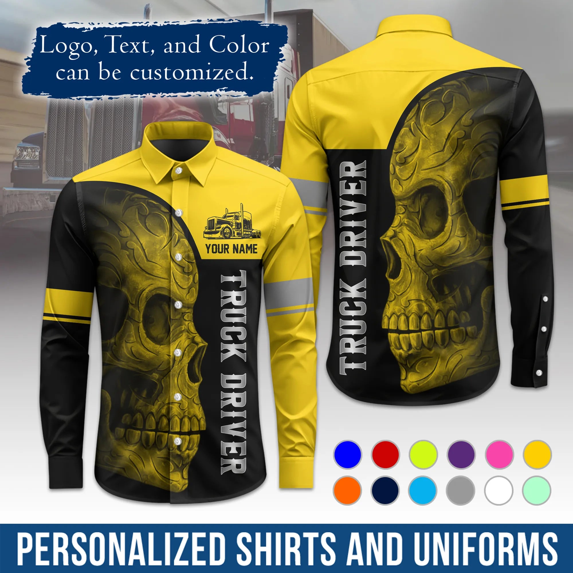 Custom Logo Trucker Apparel, Bulk Order Available, Personalized Gift for Trucking Business TRD07