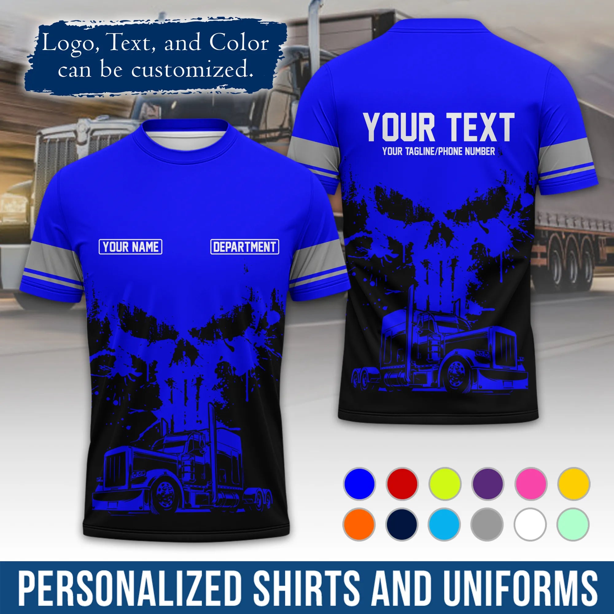 Custom Logo Trucker Apparel, Bulk Order Available, Personalized Gift for Trucking Business TRD05