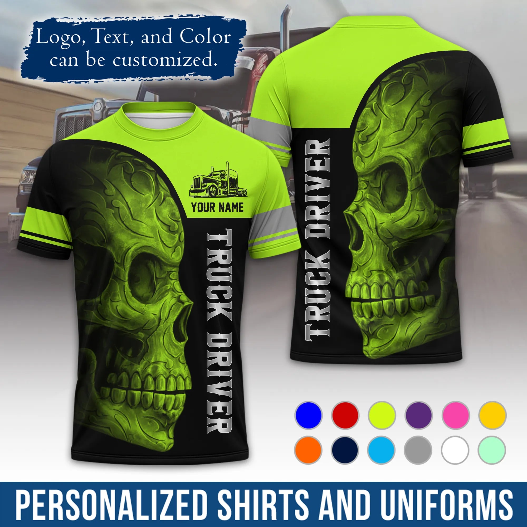 Custom Logo Trucker Apparel, Bulk Order Available, Personalized Gift for Trucking Business TRD07