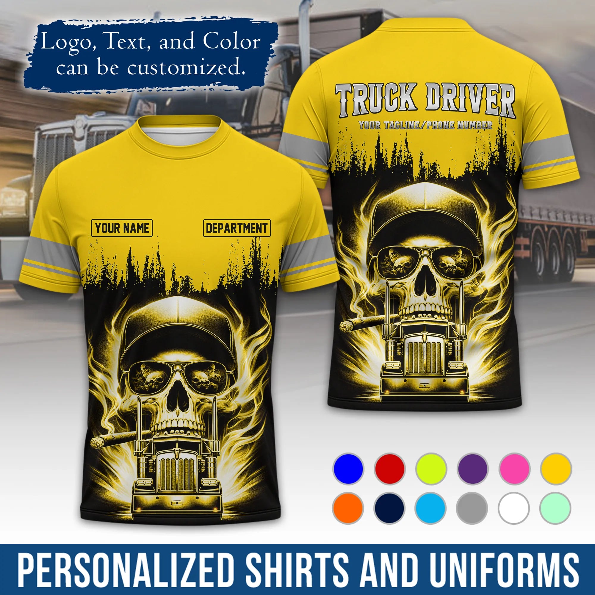 Custom Logo Trucker Apparel, Bulk Order Available, Personalized Gift for Trucking Business TRD01