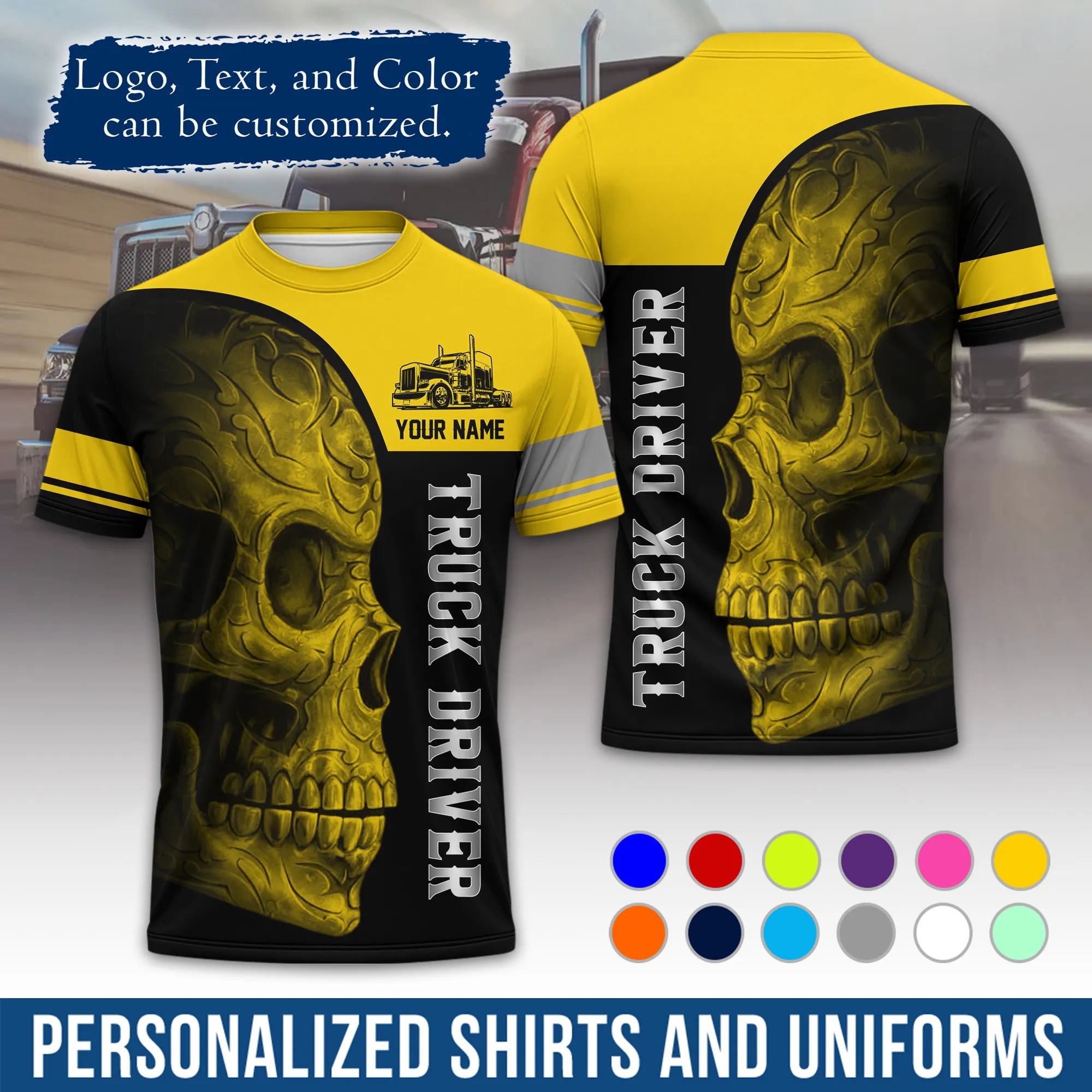 Custom Logo Trucker Apparel, Bulk Order Available, Personalized Gift for Trucking Business TRD07