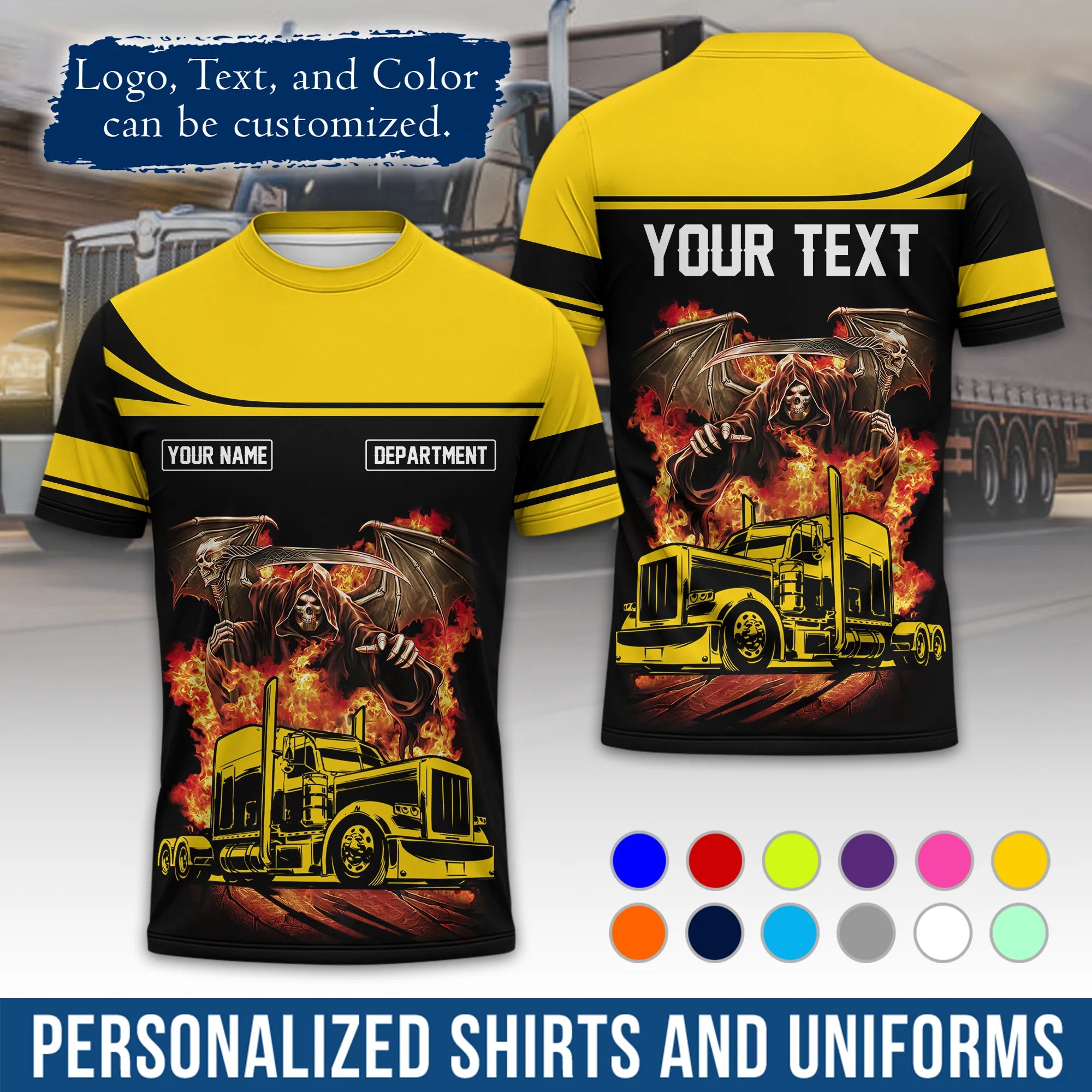 Custom Logo Trucker Apparel, Bulk Order Available, Personalized Gift for Trucking Business TRD04