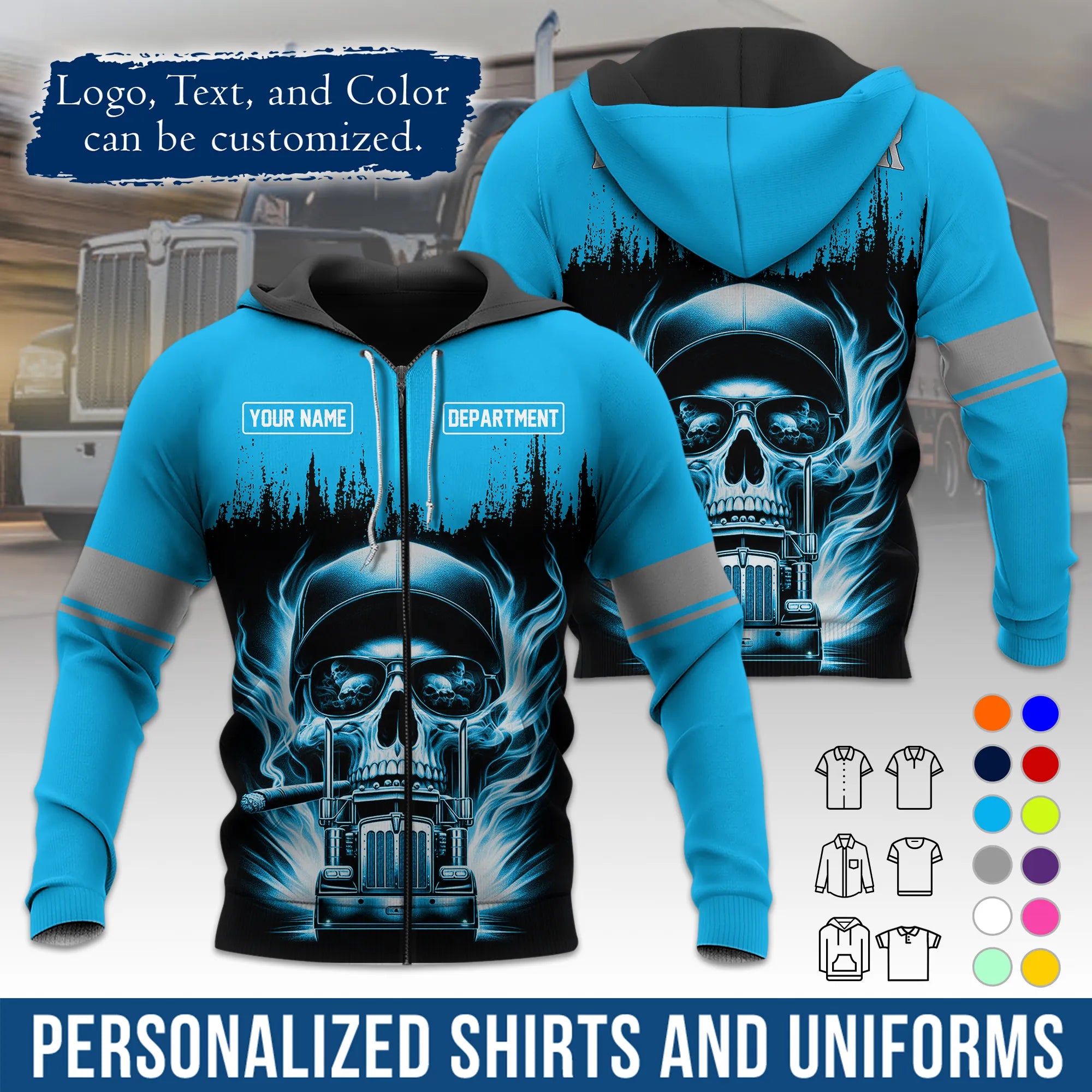 Custom Logo Trucker Apparel, Bulk Order Available, Personalized Gift for Trucking Business TRD01