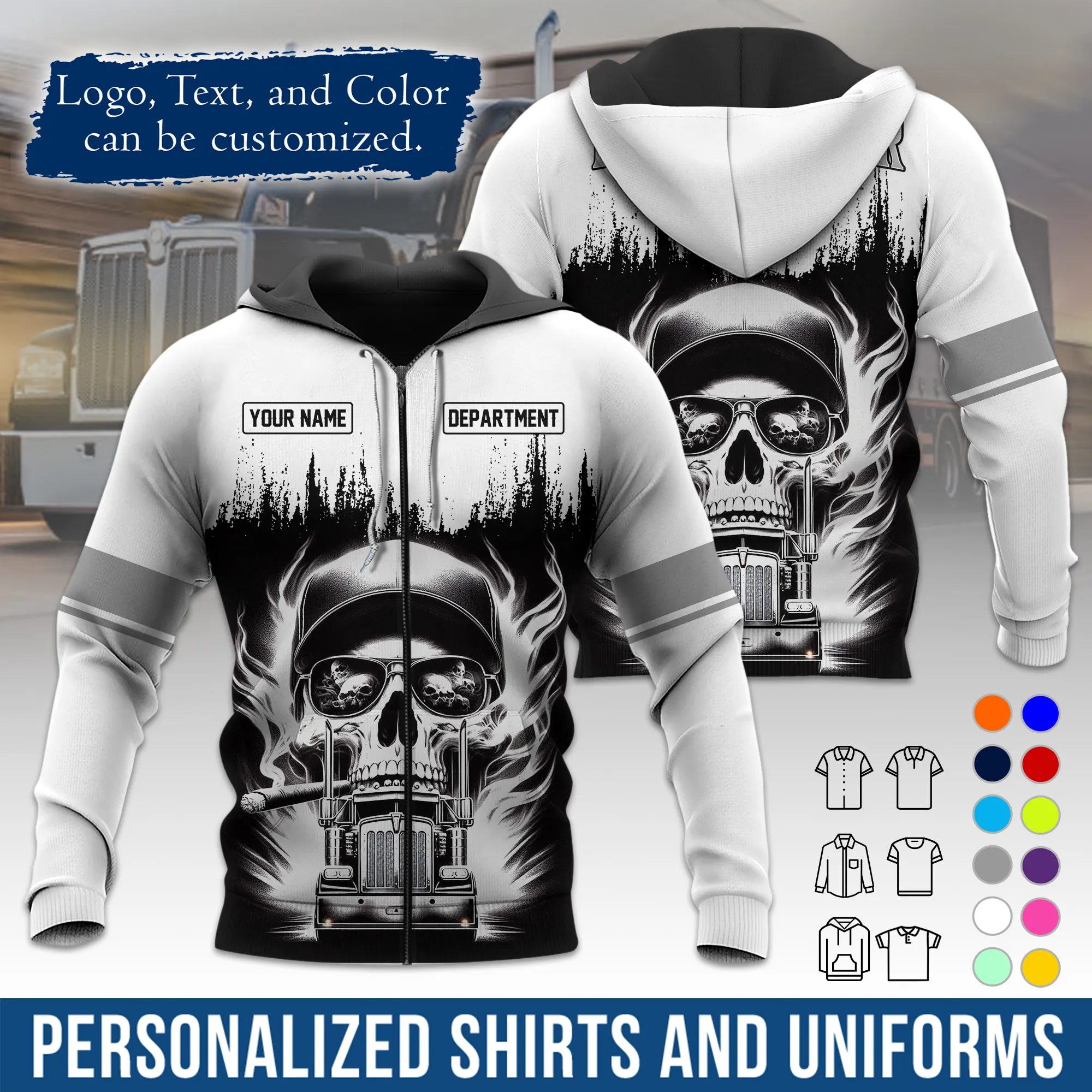 Custom Logo Trucker Apparel, Bulk Order Available, Personalized Gift for Trucking Business TRD01