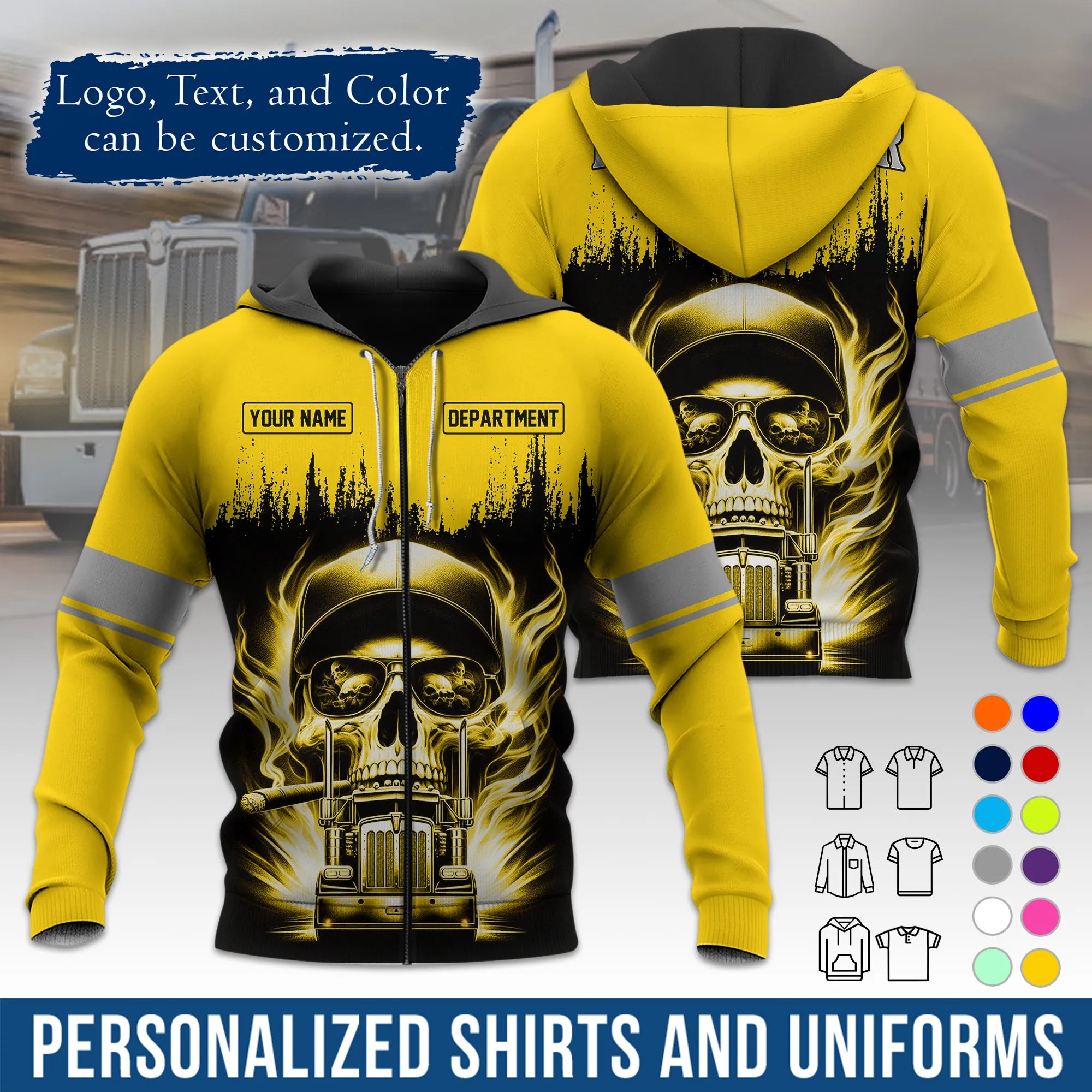 Custom Logo Trucker Apparel, Bulk Order Available, Personalized Gift for Trucking Business TRD01