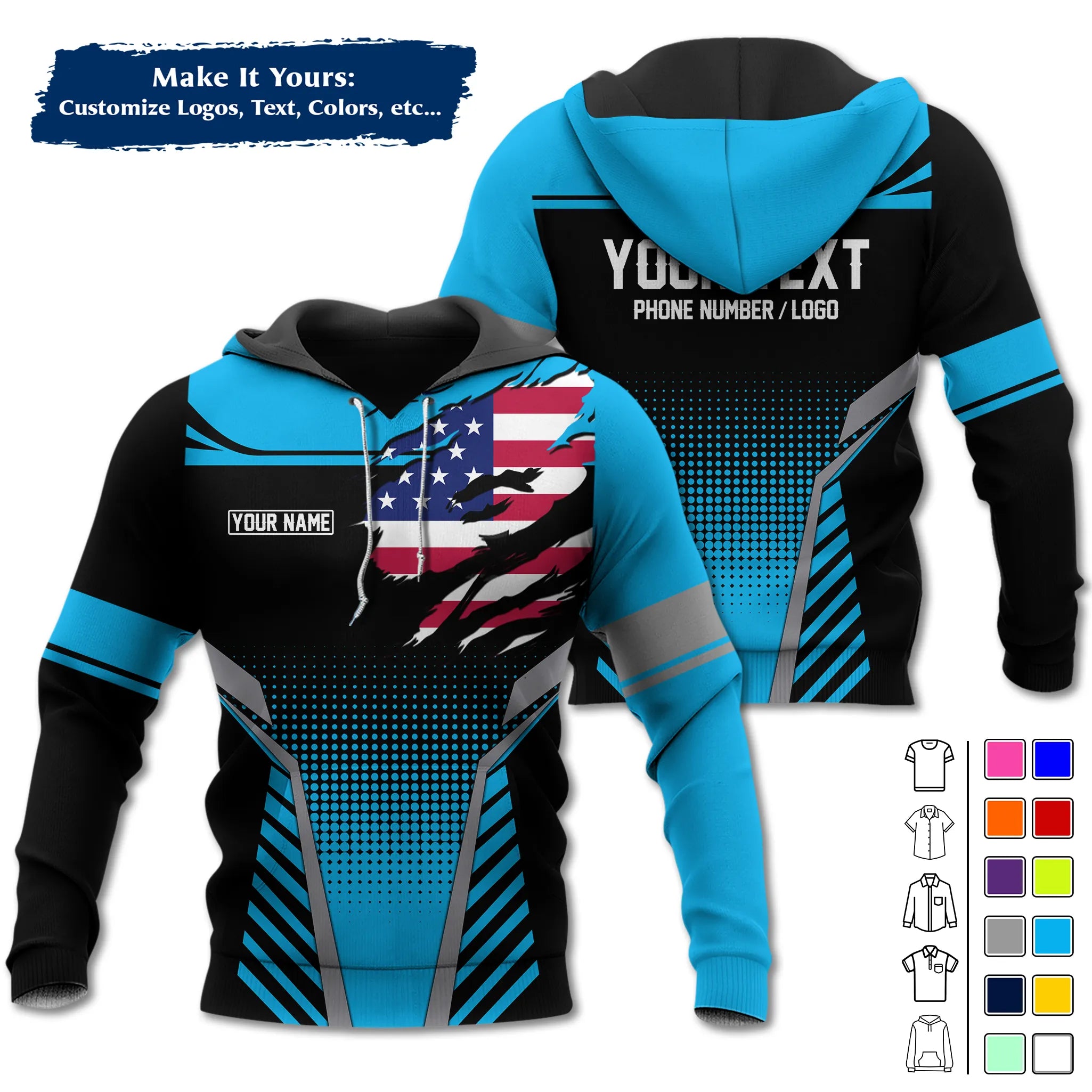 Custom Work Shirt & Uniform – Personalized with Company Logo, Name & Contact Inf UNF14