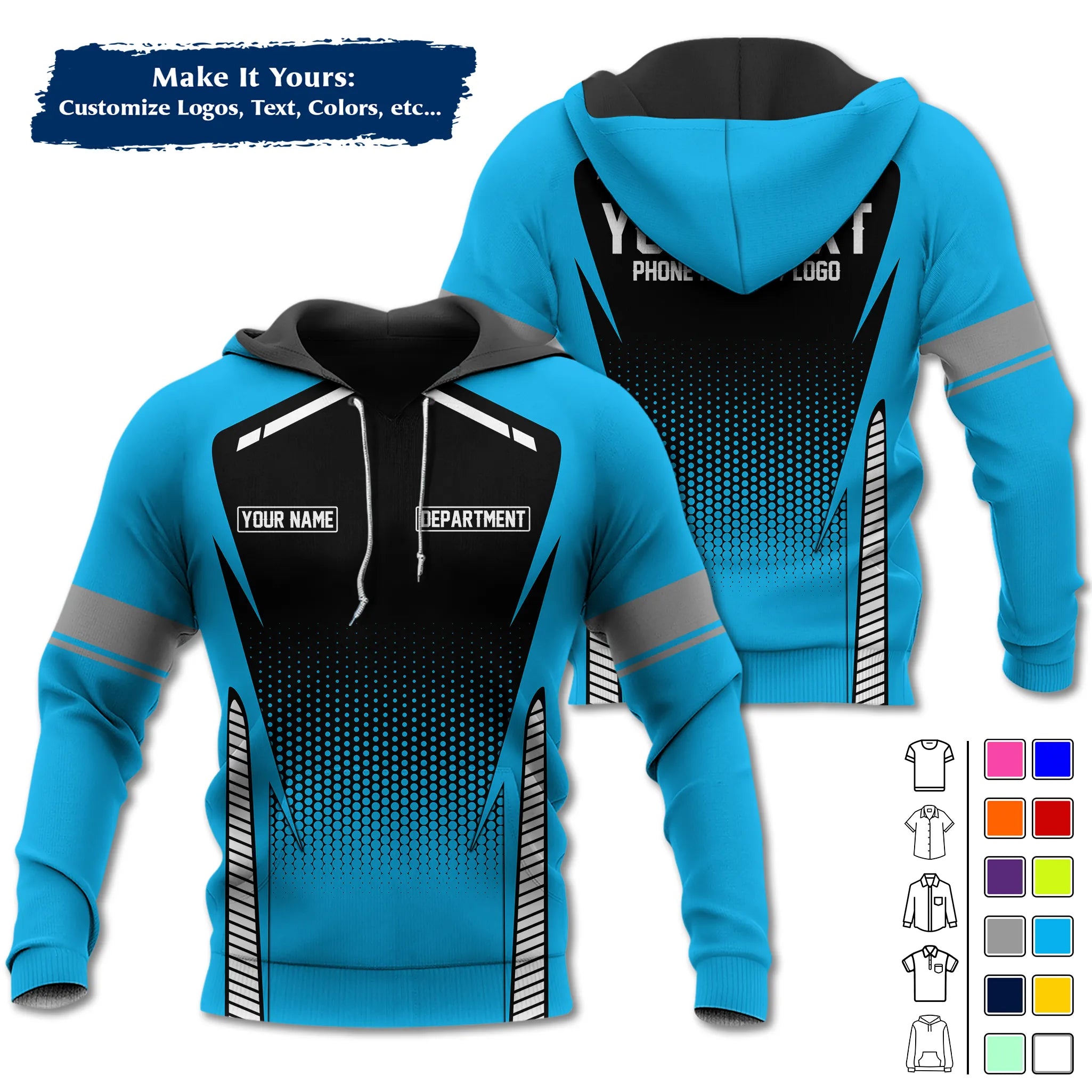 Custom Work Shirt & Uniform – Personalized with Company Logo, Name & Contact Inf UNF12