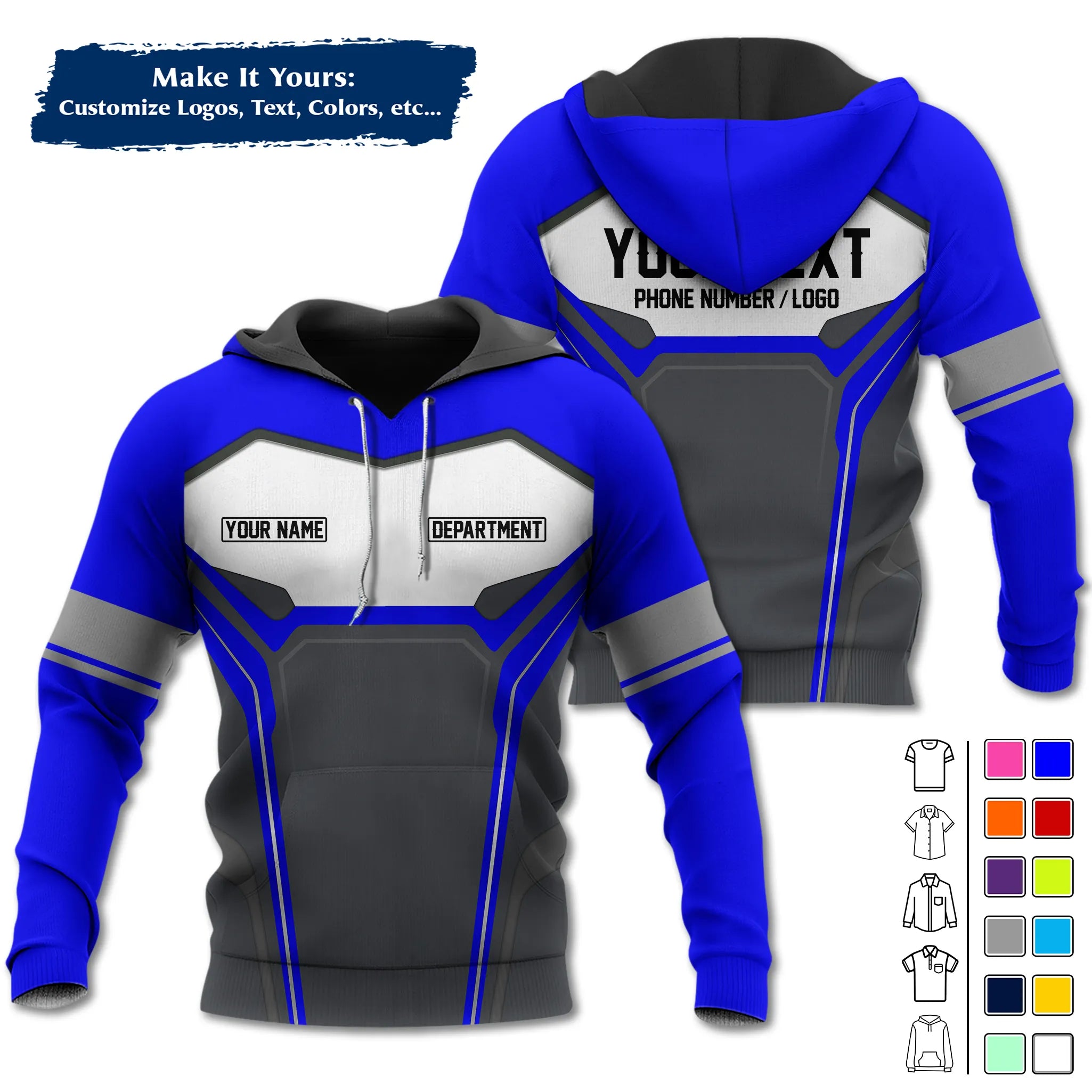 Custom Work Shirt & Uniform – Personalized with Company Logo, Name & Contact Inf UNF15