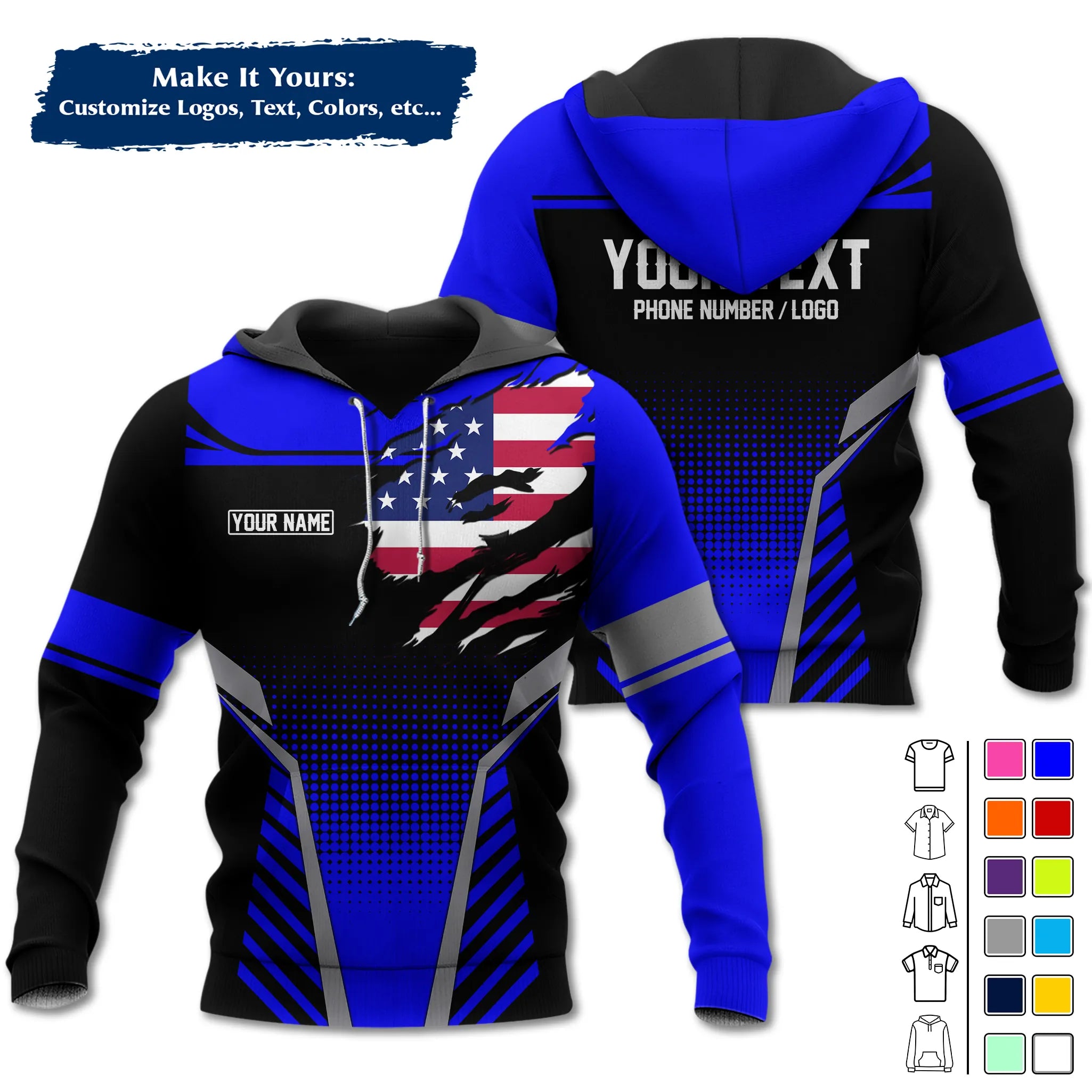 Custom Work Shirt & Uniform – Personalized with Company Logo, Name & Contact Inf UNF14