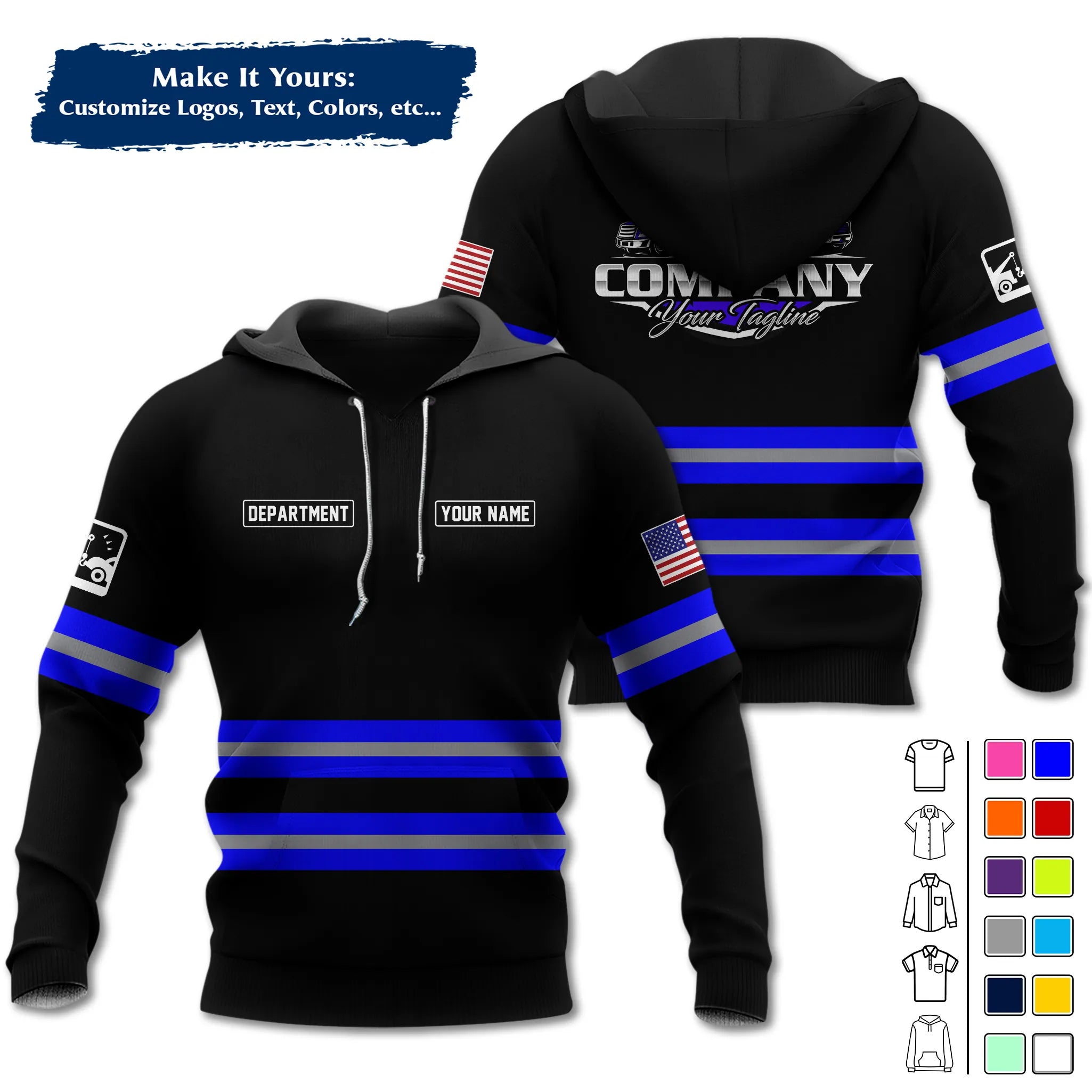 Custom Logo Trucker Apparel, Bulk Order Available, Personalized Gift for Trucking Business TRD11