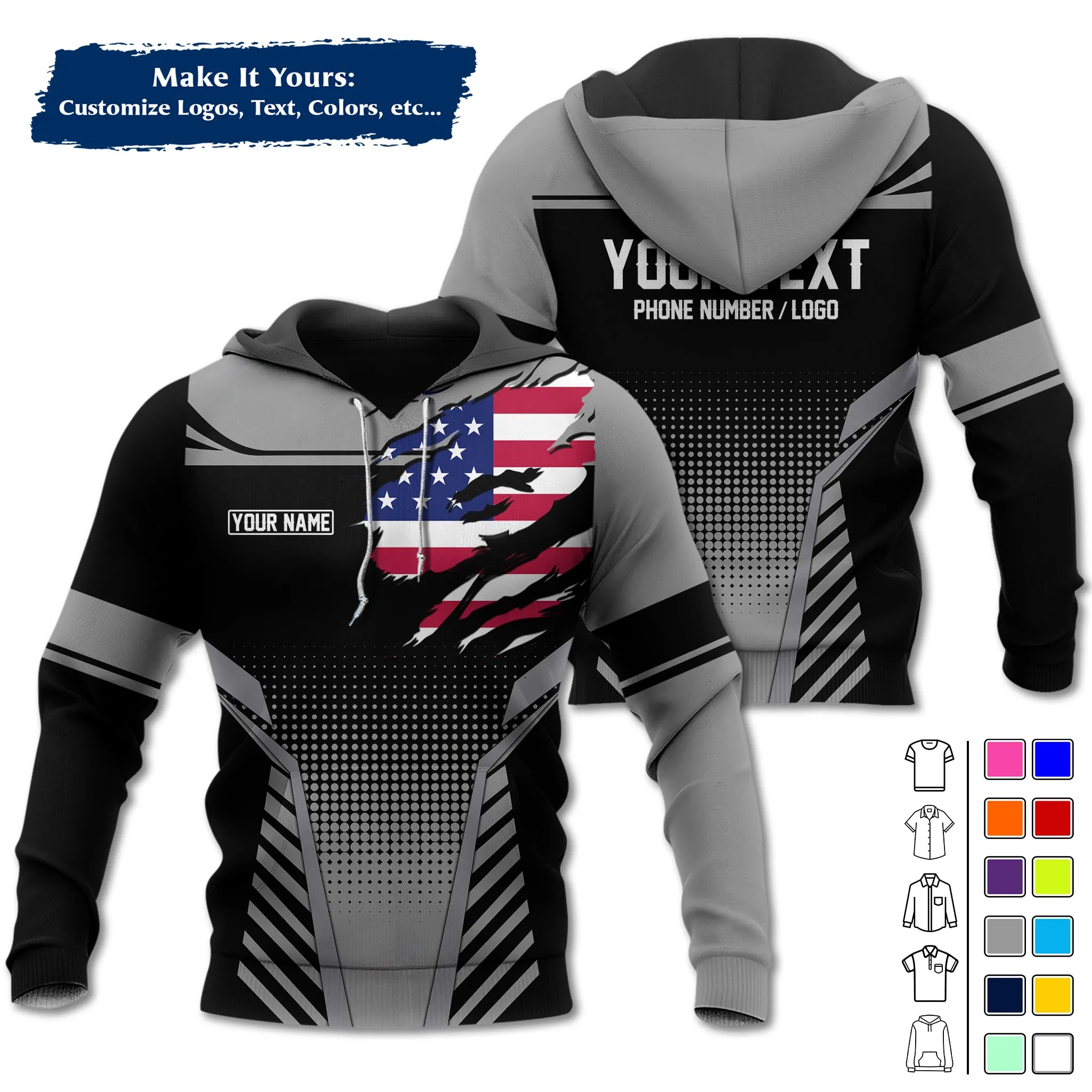 Custom Work Shirt & Uniform – Personalized with Company Logo, Name & Contact Inf UNF14