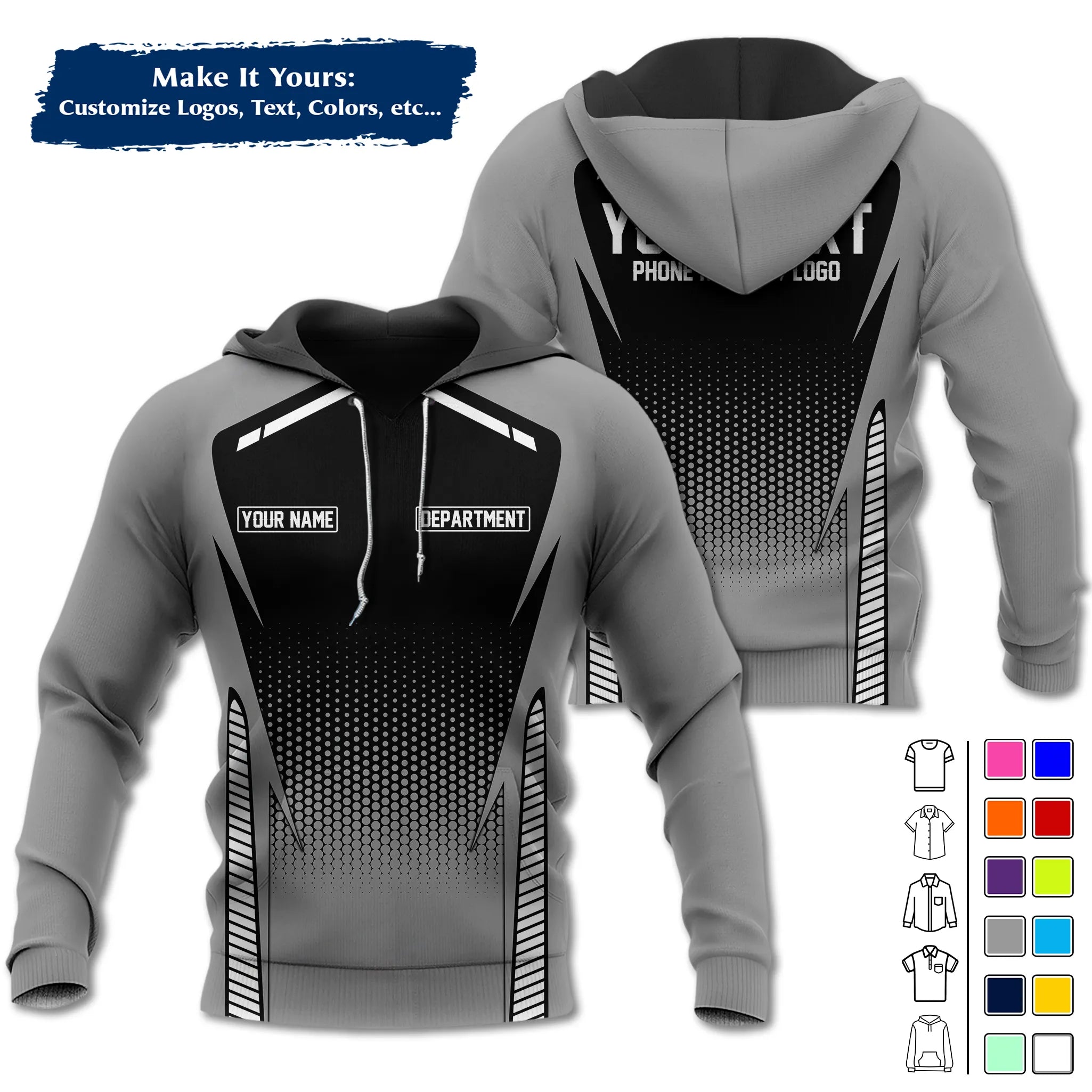 Custom Work Shirt & Uniform – Personalized with Company Logo, Name & Contact Inf UNF12