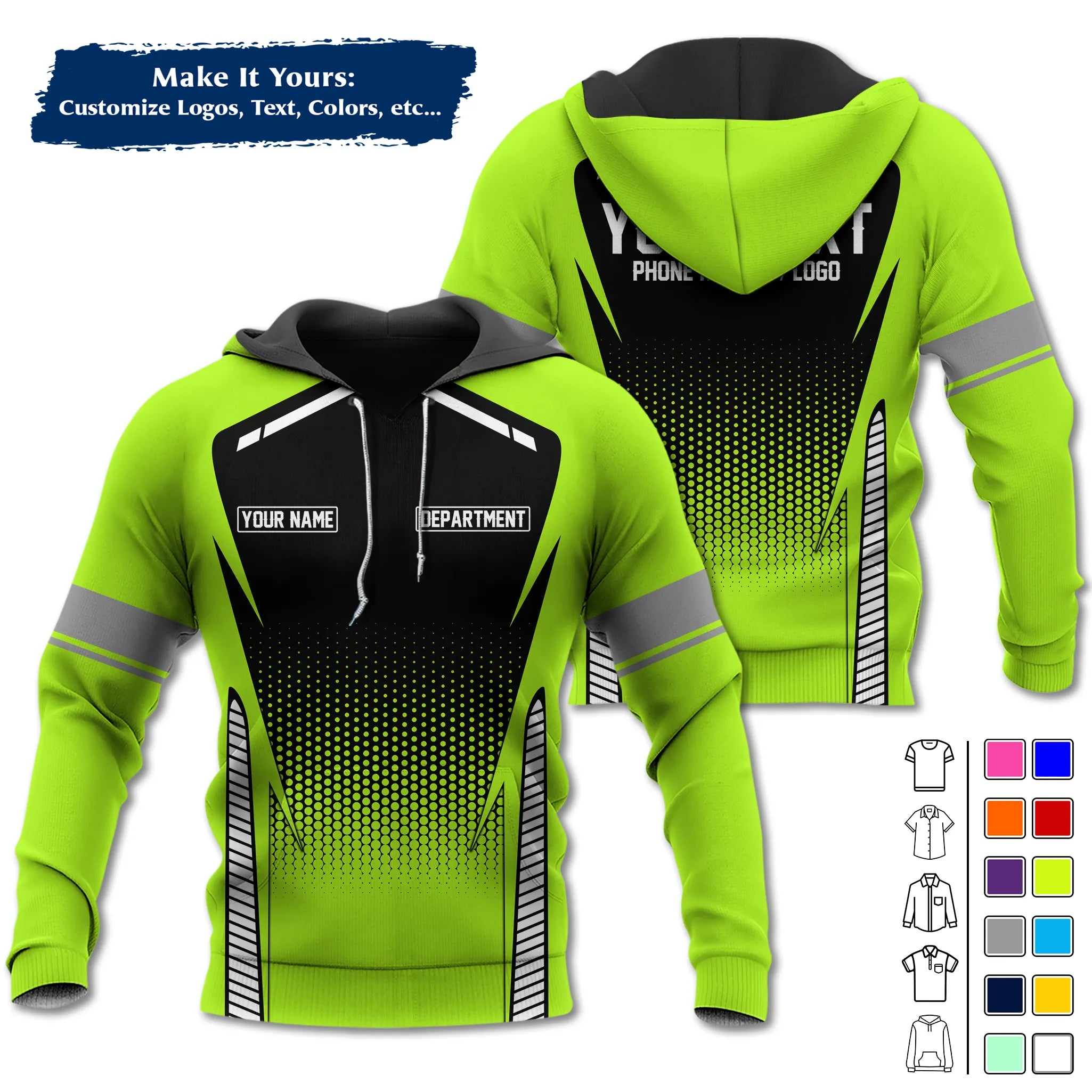 Custom Work Shirt & Uniform – Personalized with Company Logo, Name & Contact Inf UNF12