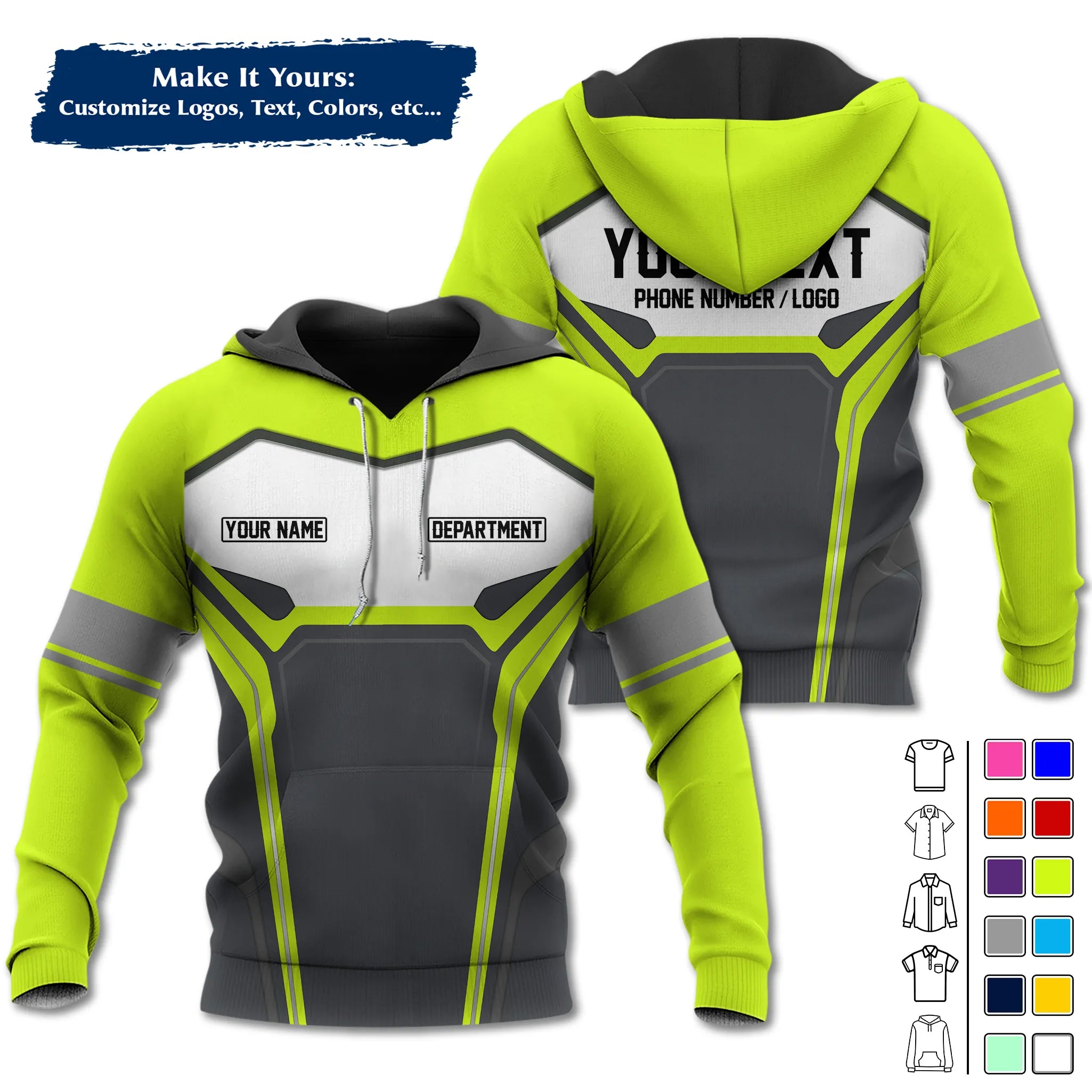 Custom Work Shirt & Uniform – Personalized with Company Logo, Name & Contact Inf UNF15