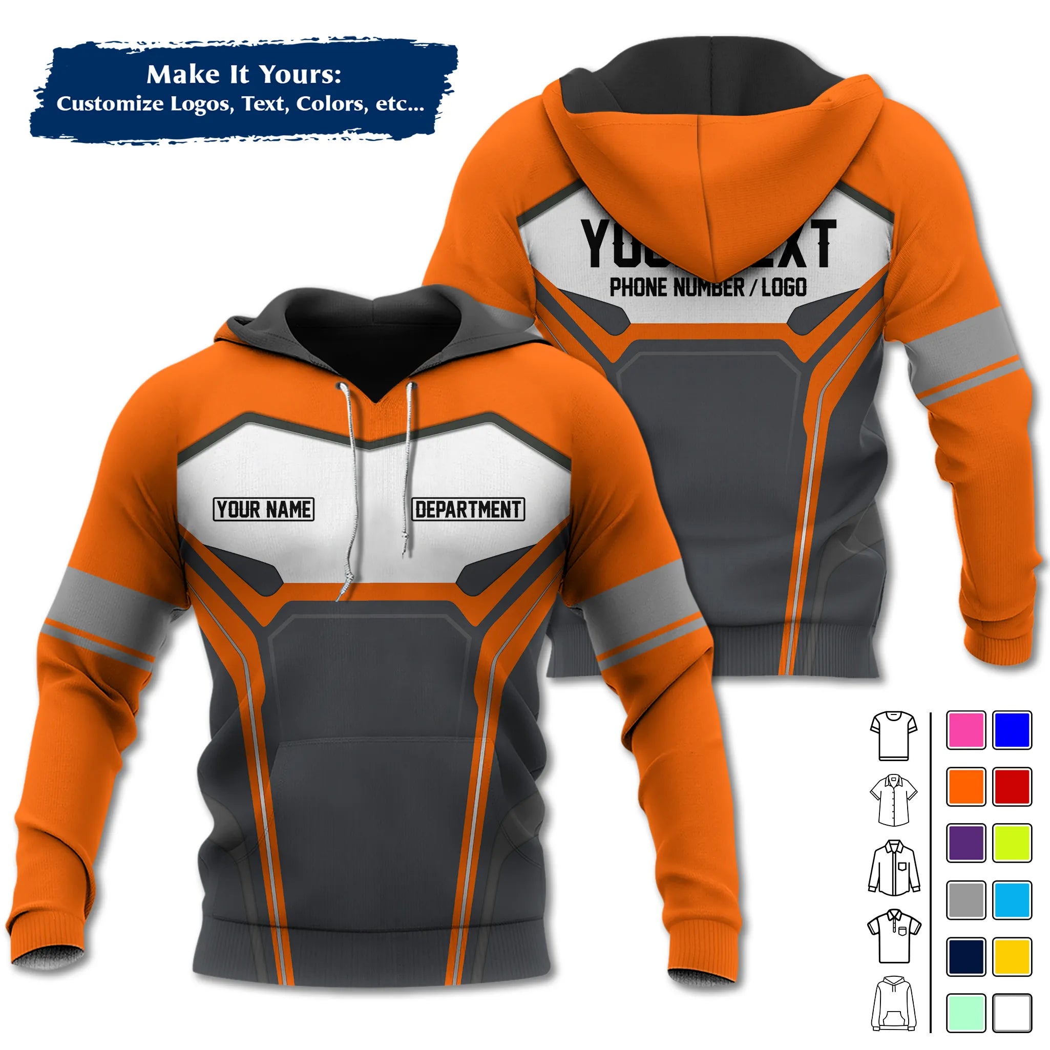 Custom Work Shirt & Uniform – Personalized with Company Logo, Name & Contact Inf UNF15