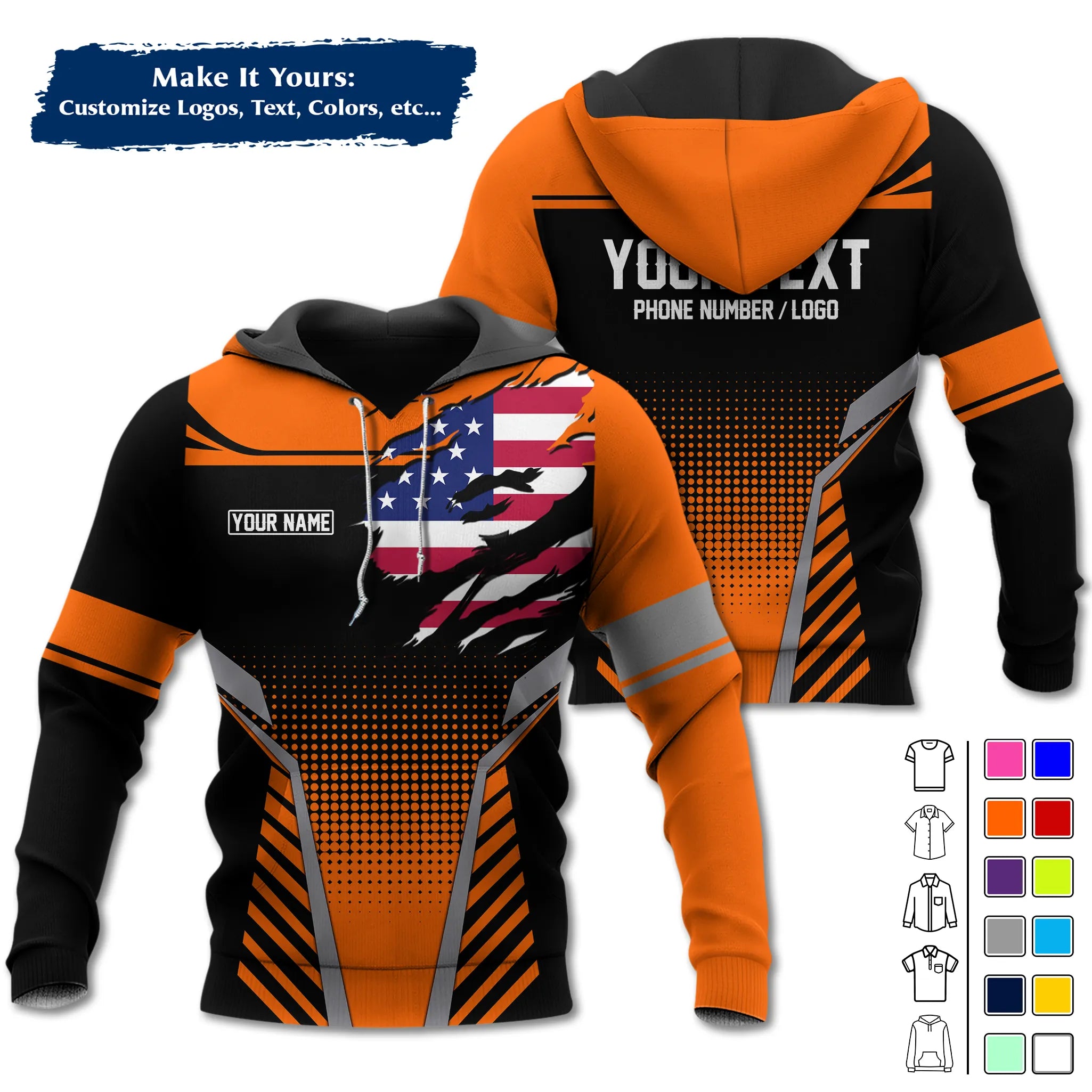 Custom Work Shirt & Uniform – Personalized with Company Logo, Name & Contact Inf UNF14