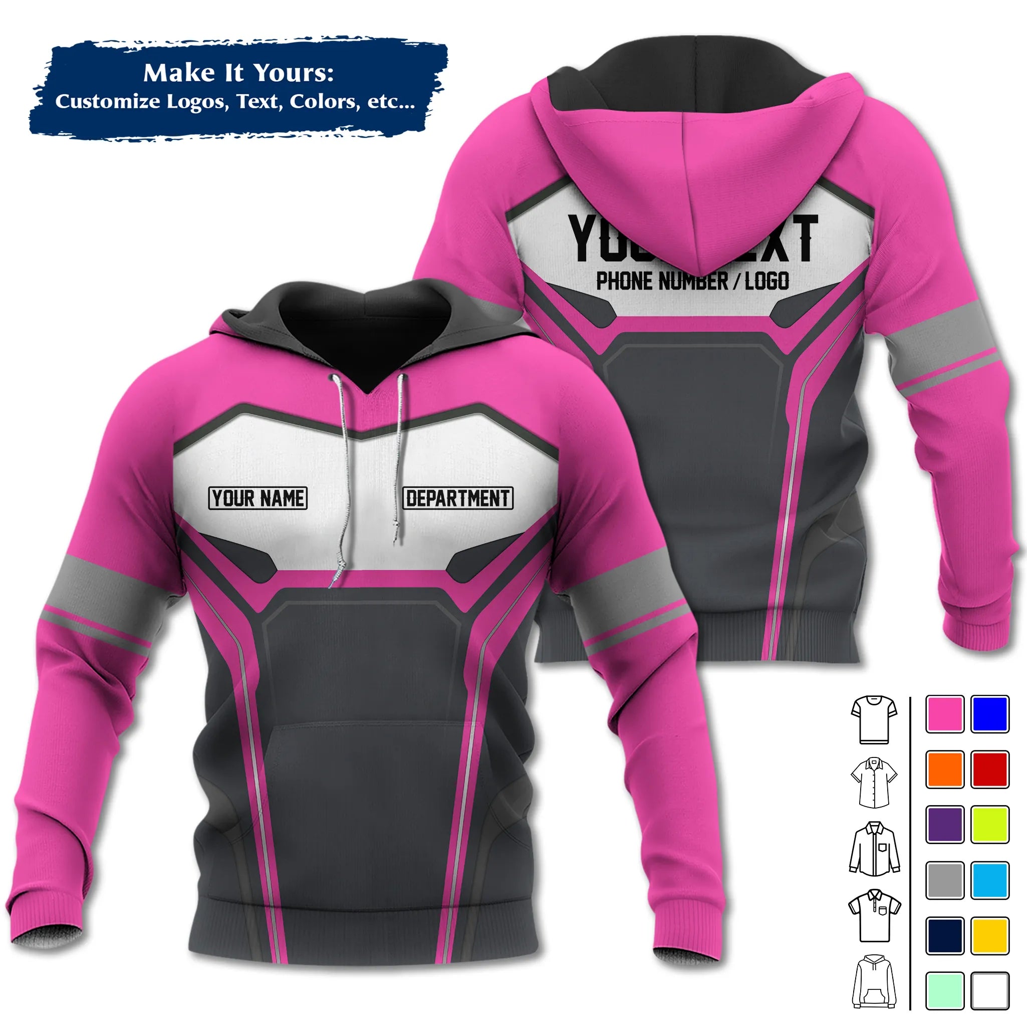 Custom Work Shirt & Uniform – Personalized with Company Logo, Name & Contact Inf UNF15