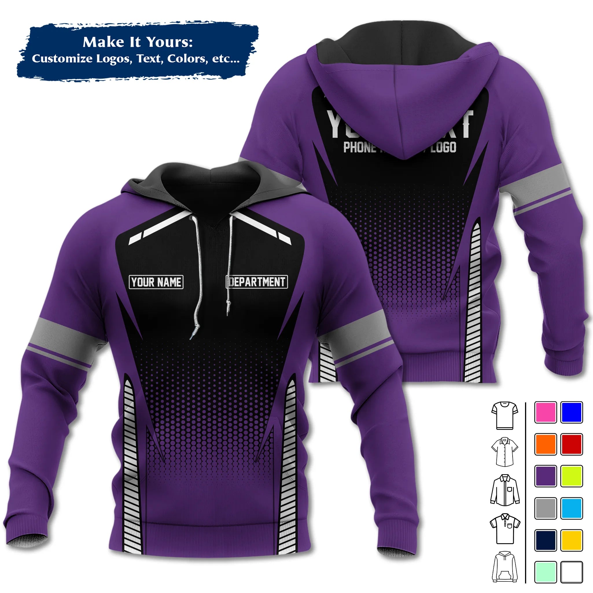 Custom Work Shirt & Uniform – Personalized with Company Logo, Name & Contact Inf UNF12