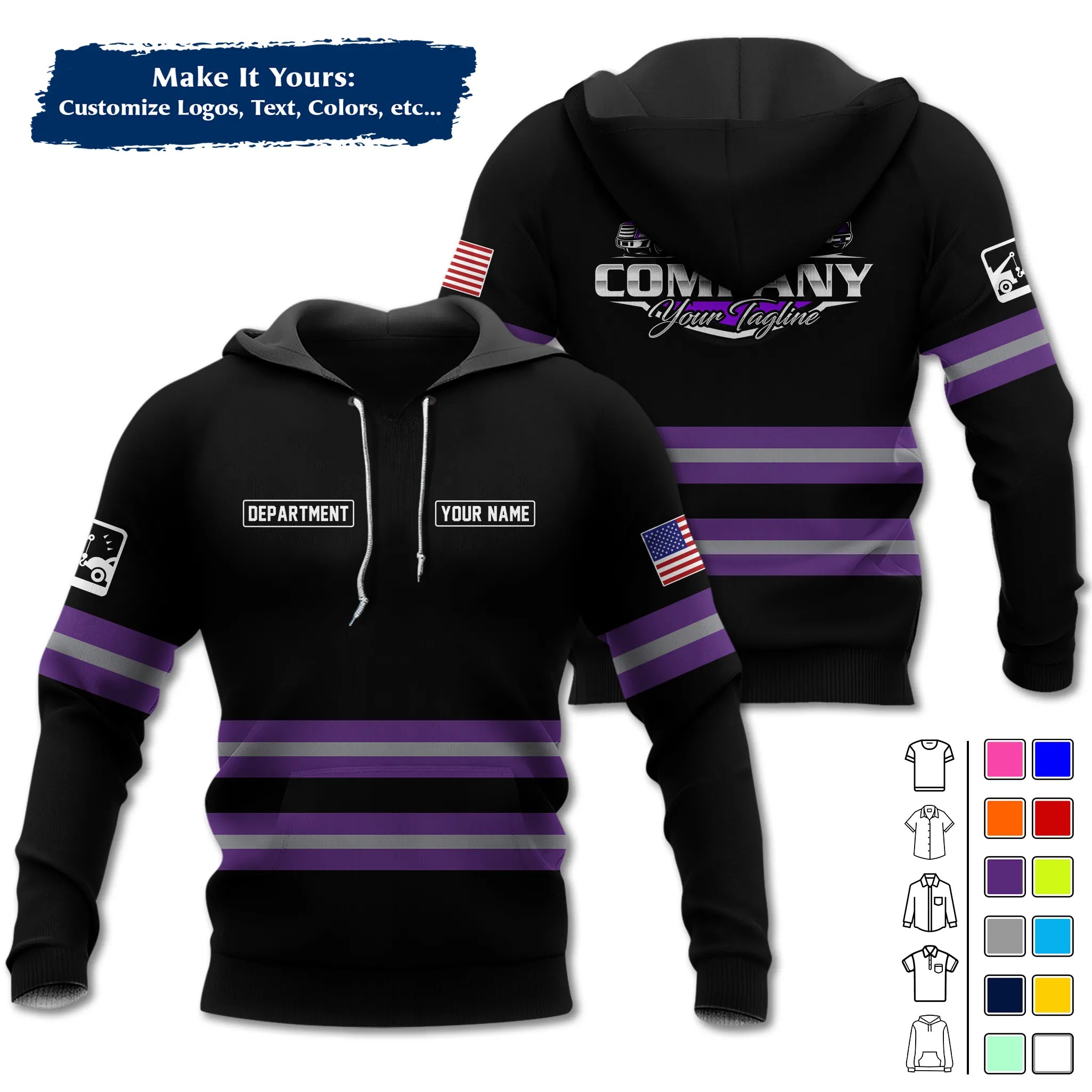 Custom Logo Trucker Apparel, Bulk Order Available, Personalized Gift for Trucking Business TRD11