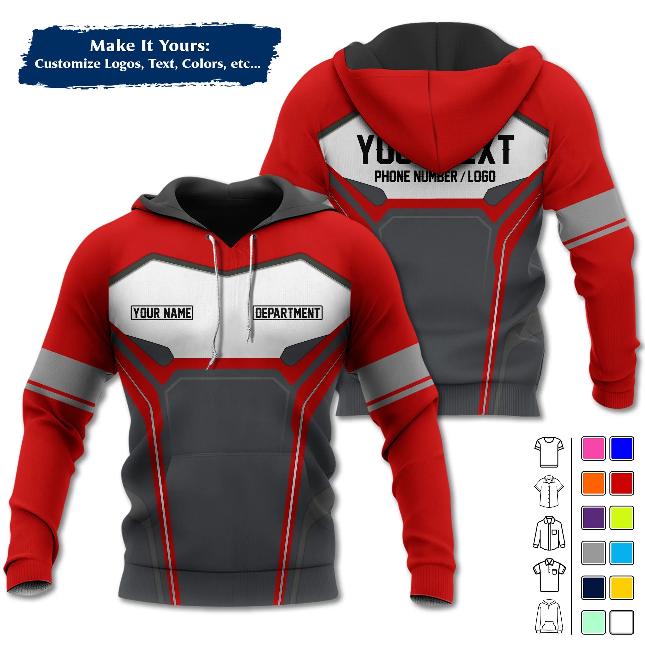 Custom Work Shirt & Uniform – Personalized with Company Logo, Name & Contact Inf UNF15