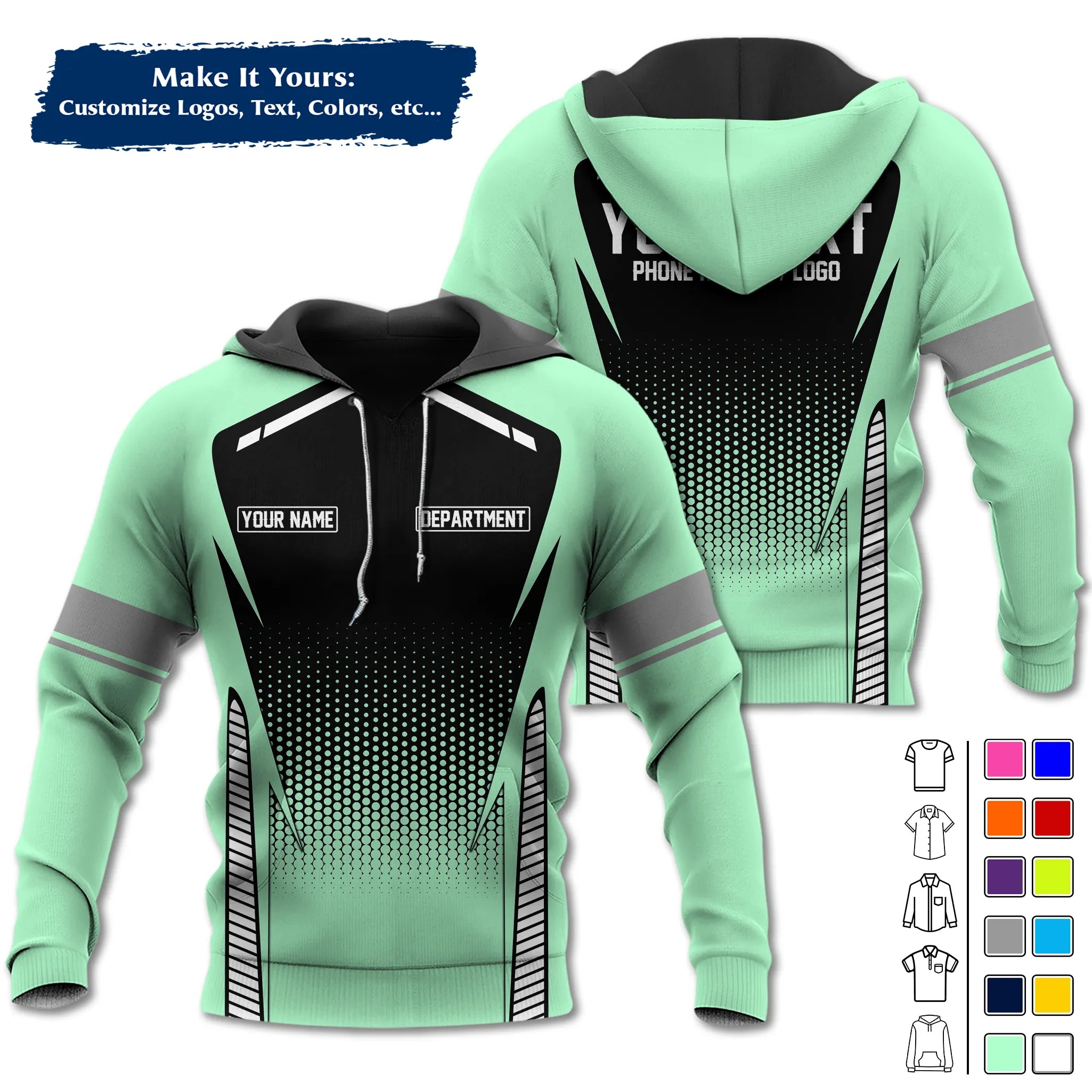 Custom Work Shirt & Uniform – Personalized with Company Logo, Name & Contact Inf UNF12