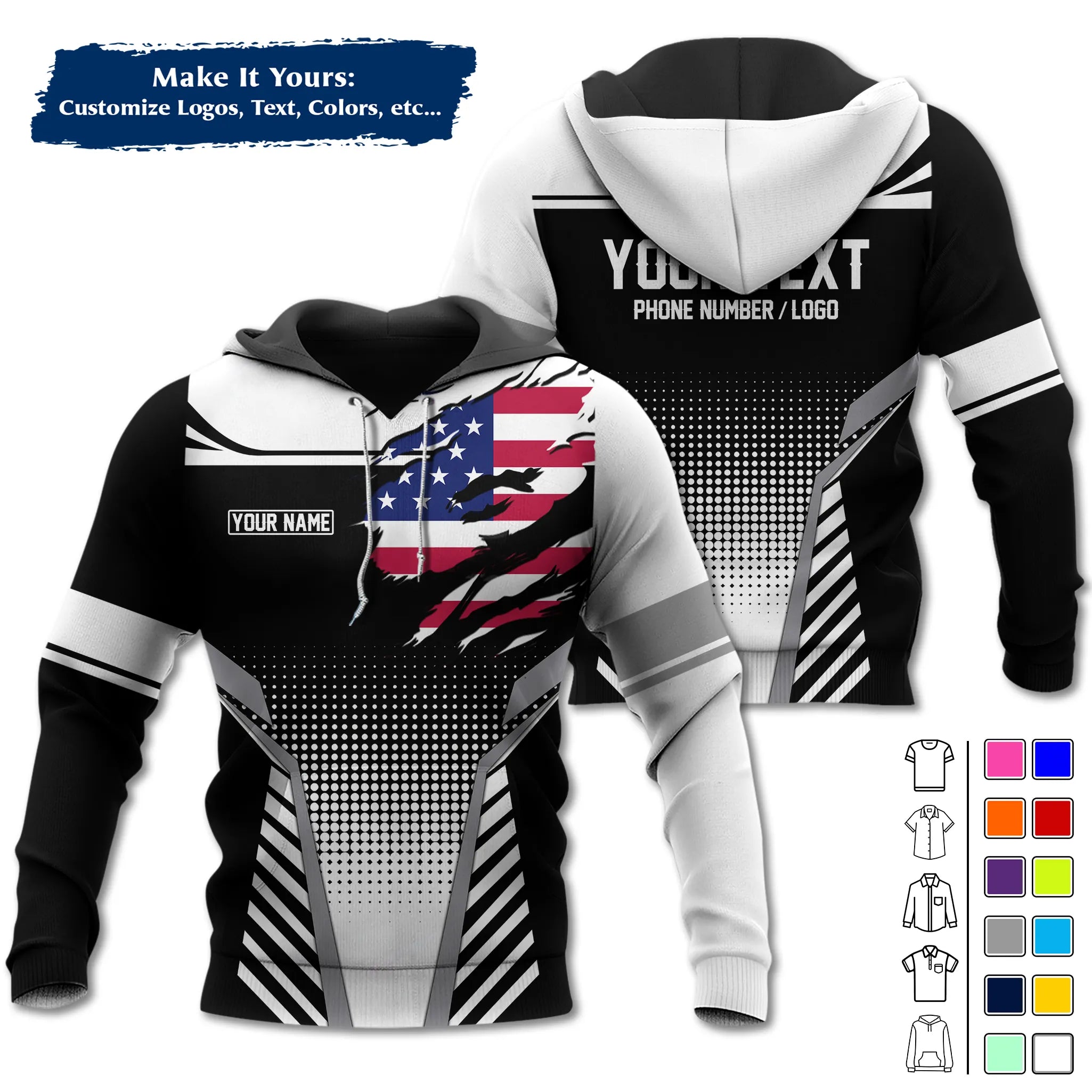 Custom Work Shirt & Uniform – Personalized with Company Logo, Name & Contact Inf UNF14