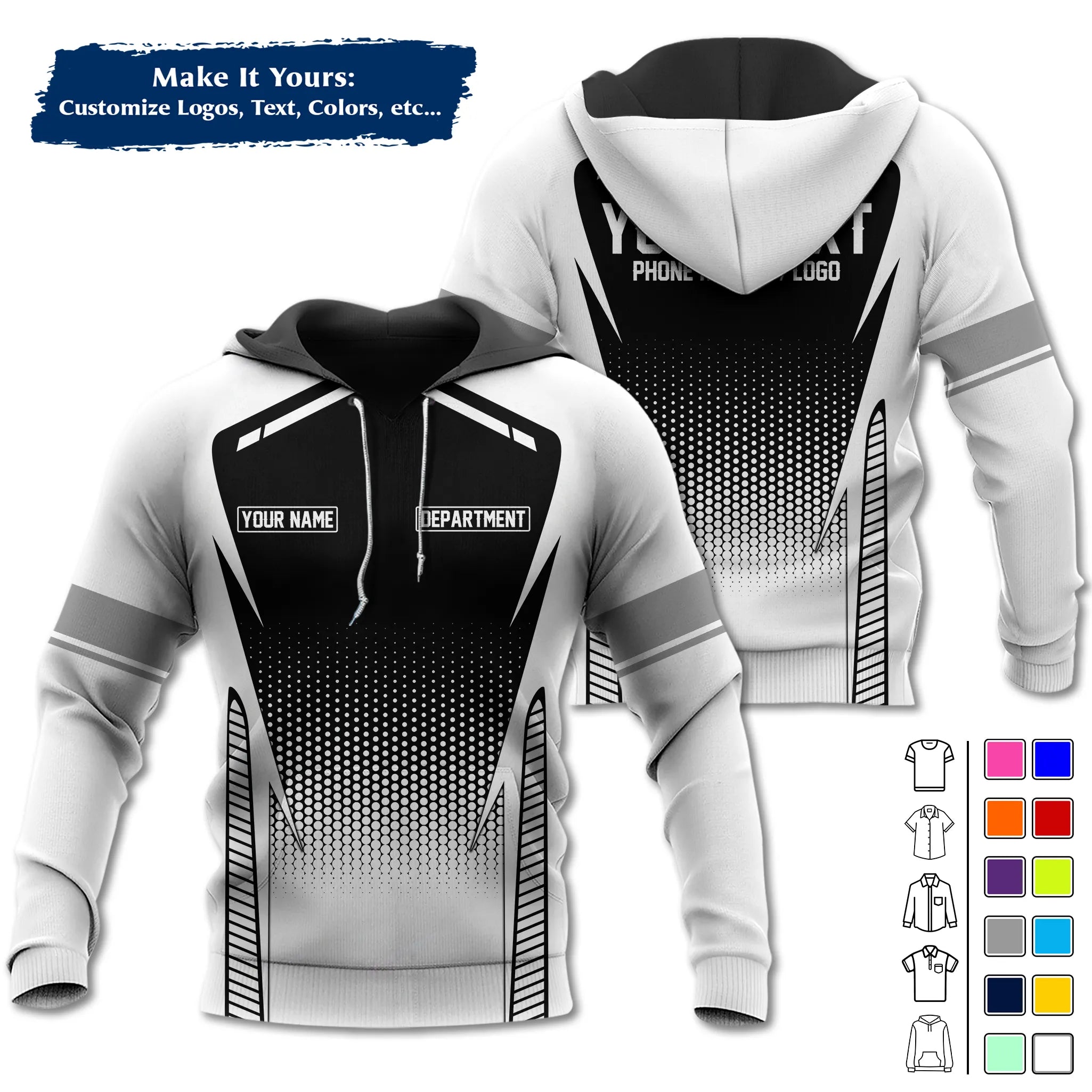 Custom Work Shirt & Uniform – Personalized with Company Logo, Name & Contact Inf UNF12