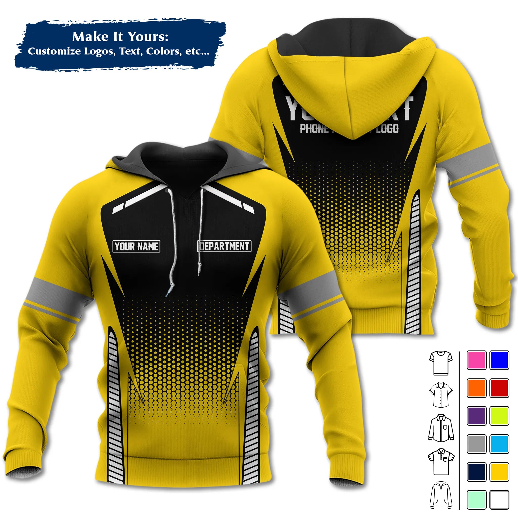 Custom Work Shirt & Uniform – Personalized with Company Logo, Name & Contact Inf UNF12